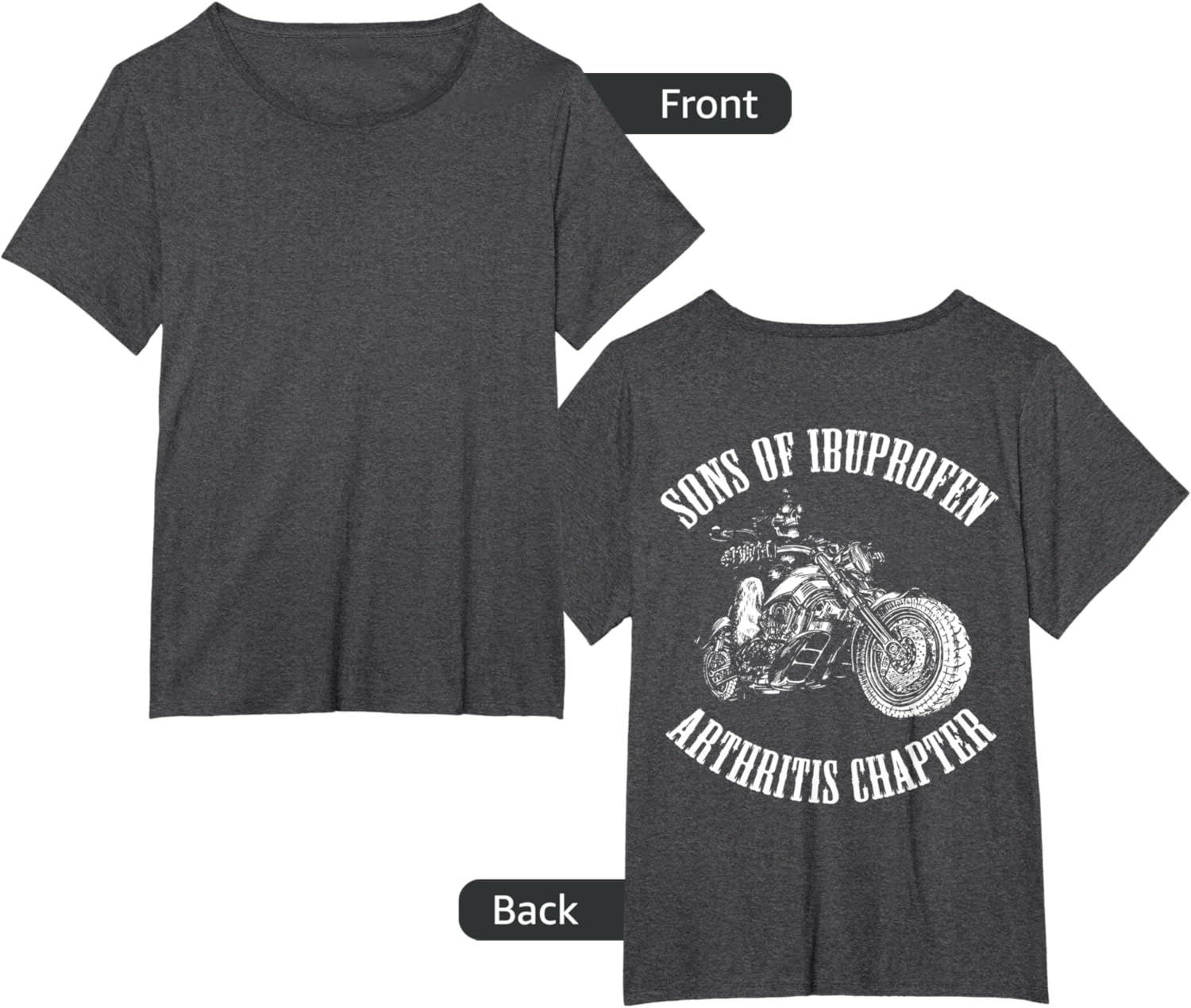 Arthritis Chapter Biker T-shirt Back T-shirt