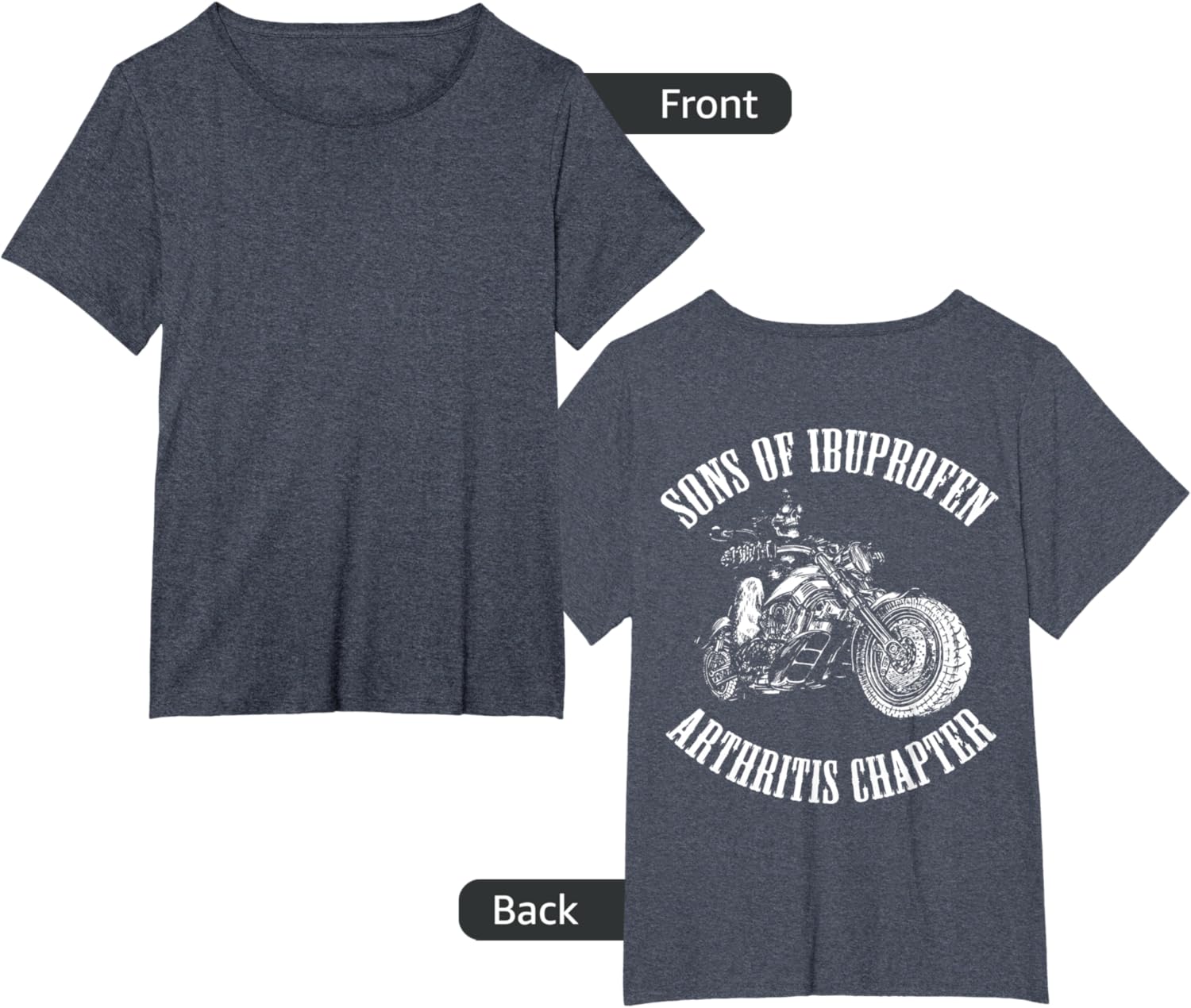 Arthritis Chapter Biker T-shirt Back T-shirt