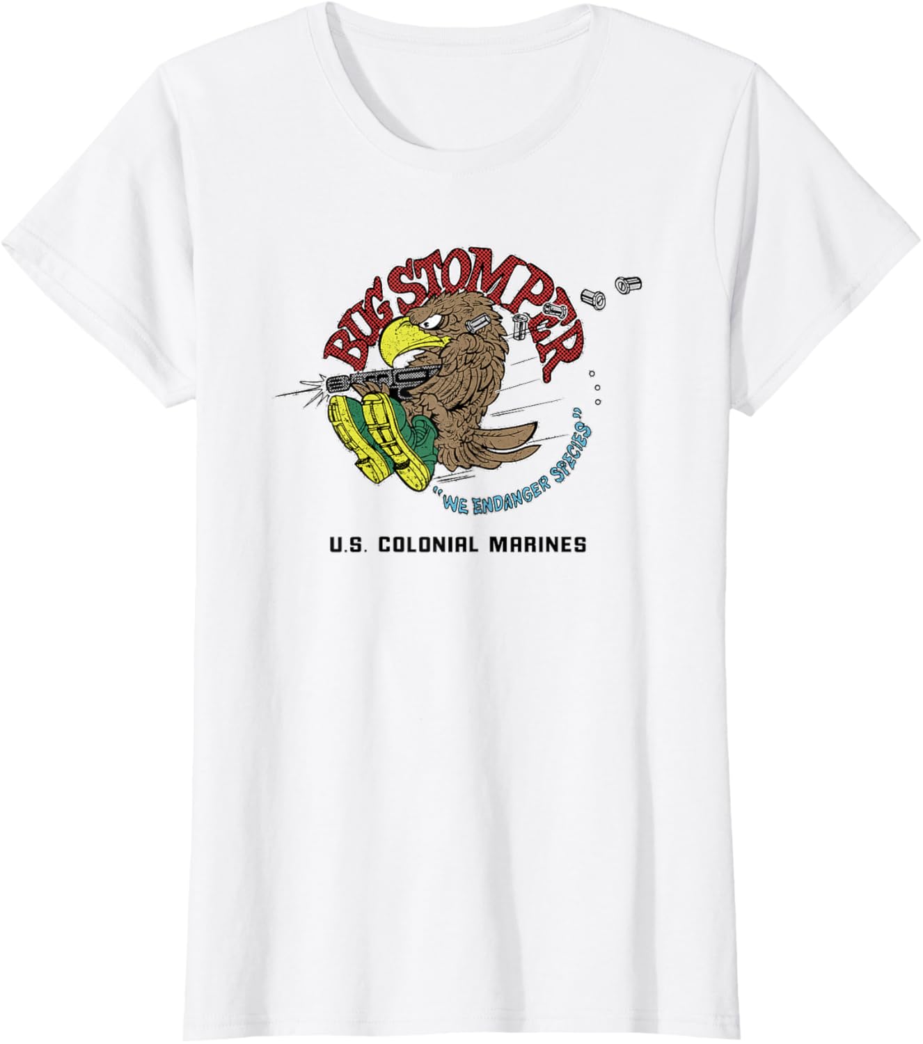 Aliens Bug Stomper We Endanger Species T-shirt