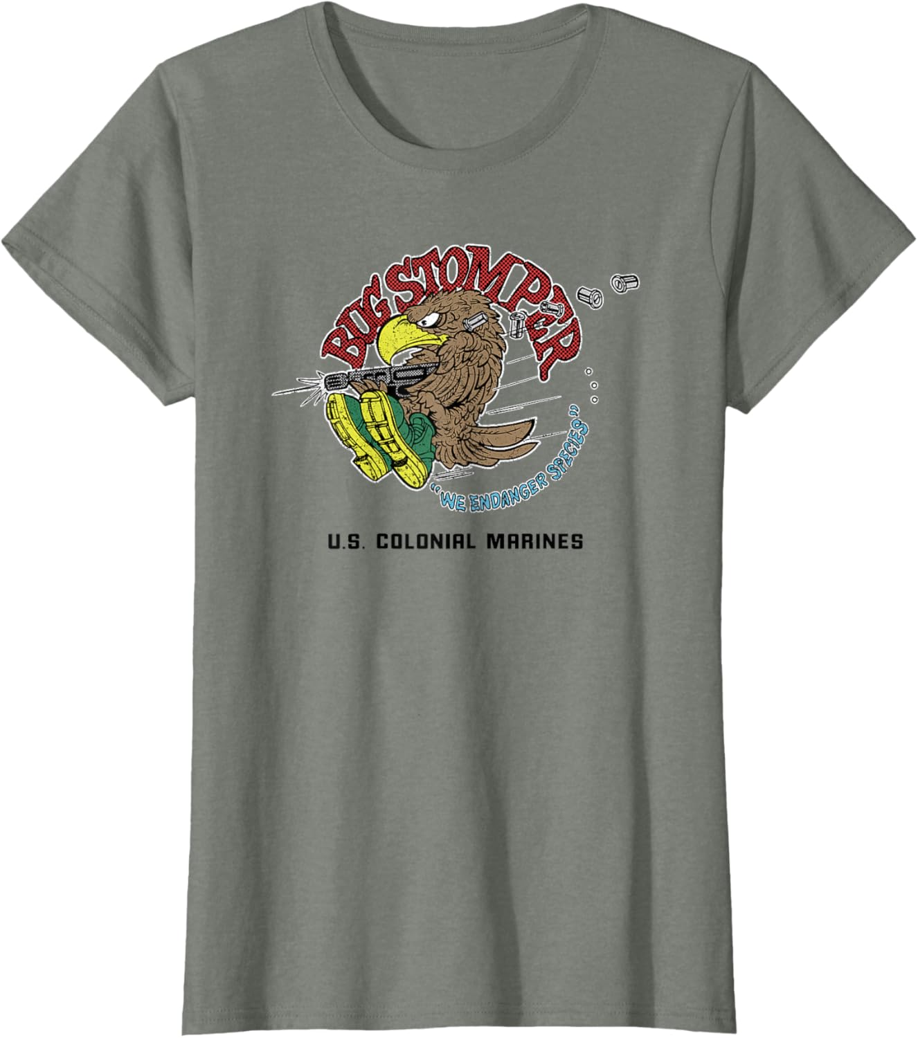 Aliens Bug Stomper We Endanger Species T-shirt