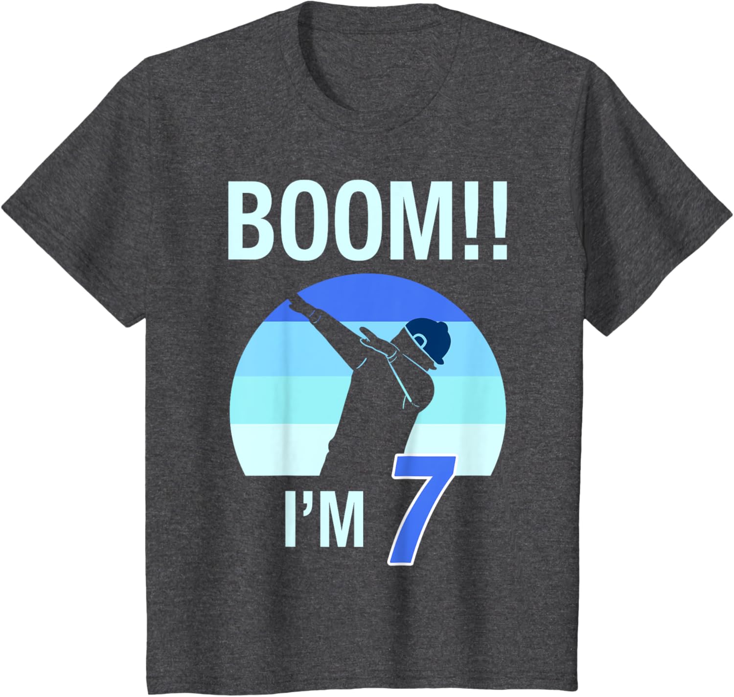 7 Years Birthday Boy Dabbing Retro Vintage T-shirt