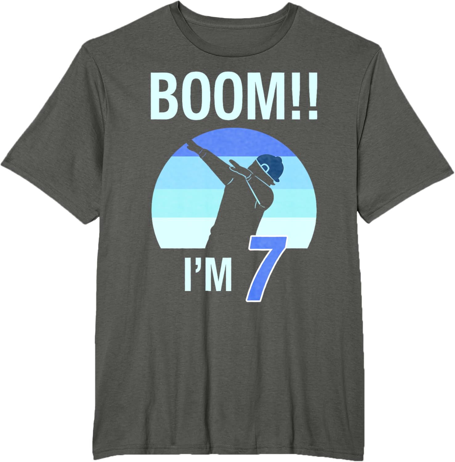 7 Years Birthday Boy Dabbing Retro Vintage T-shirt