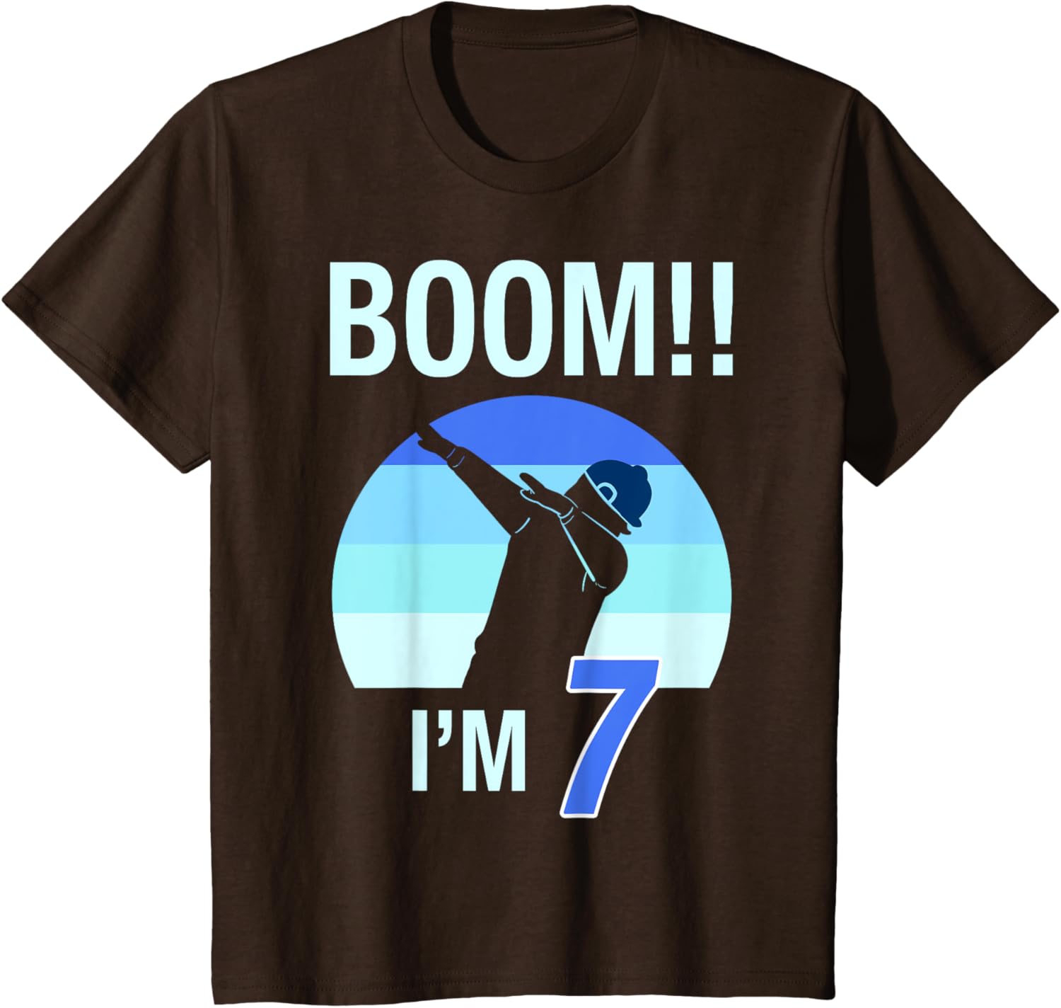 7 Years Birthday Boy Dabbing Retro Vintage T-shirt