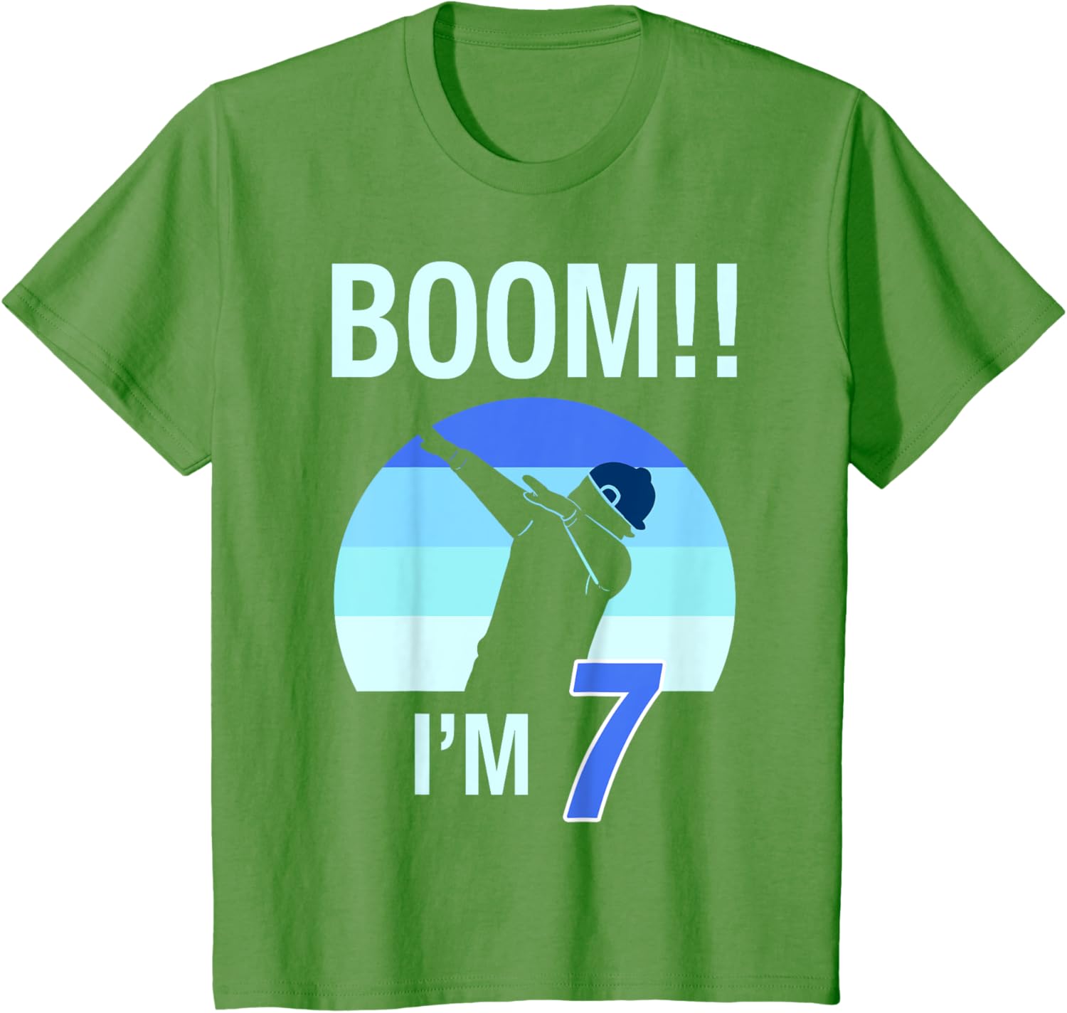 7 Years Birthday Boy Dabbing Retro Vintage T-shirt