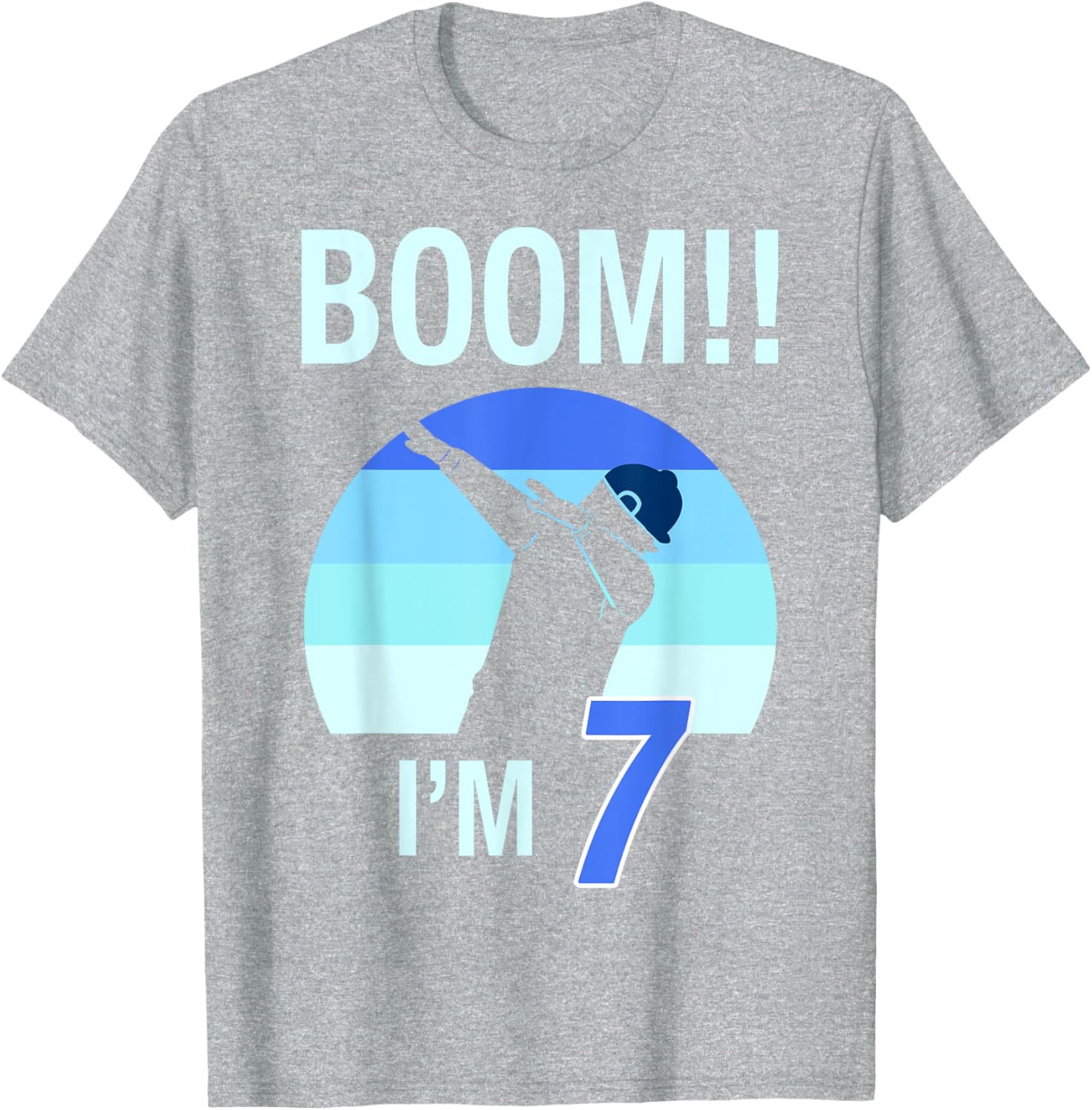 7 Years Birthday Boy Dabbing Retro Vintage T-shirt