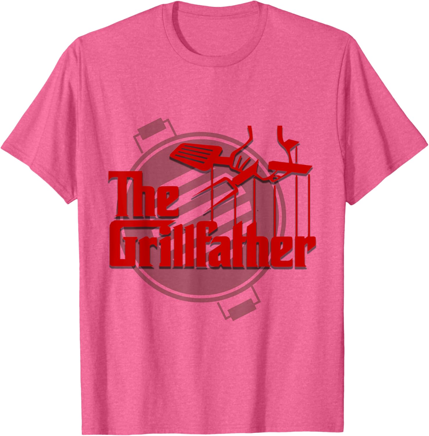 Men's The Grillfather Funny Cool Bbq Grill Chef Gift T-shirt - Black Small