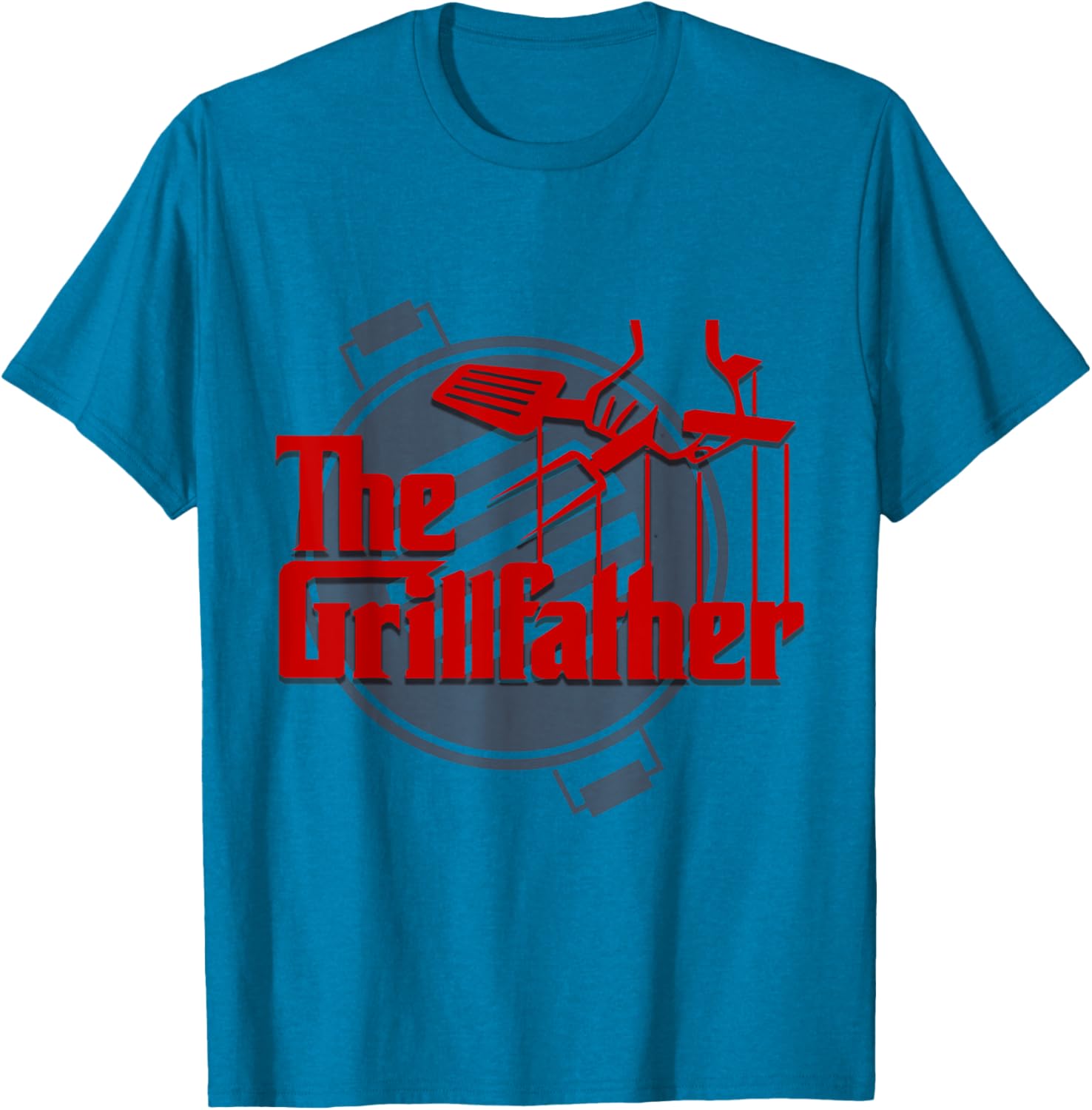 Mens The Grillfather Funny Cool Bbq Grill Chef Gift T-shirt – Black Small