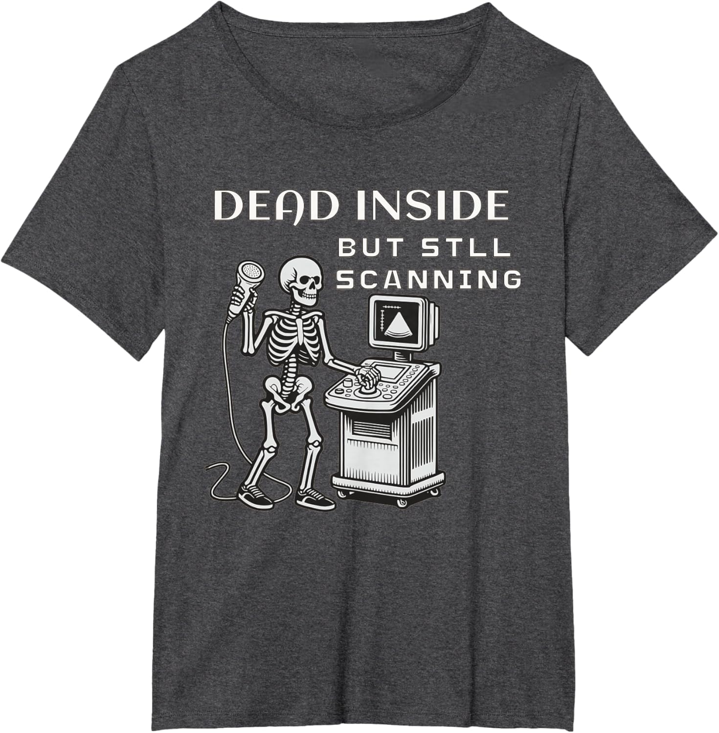 Unisex-adults Black Small V-neck Short Sleeve Modern Classic Embroidered Design T-shirt
