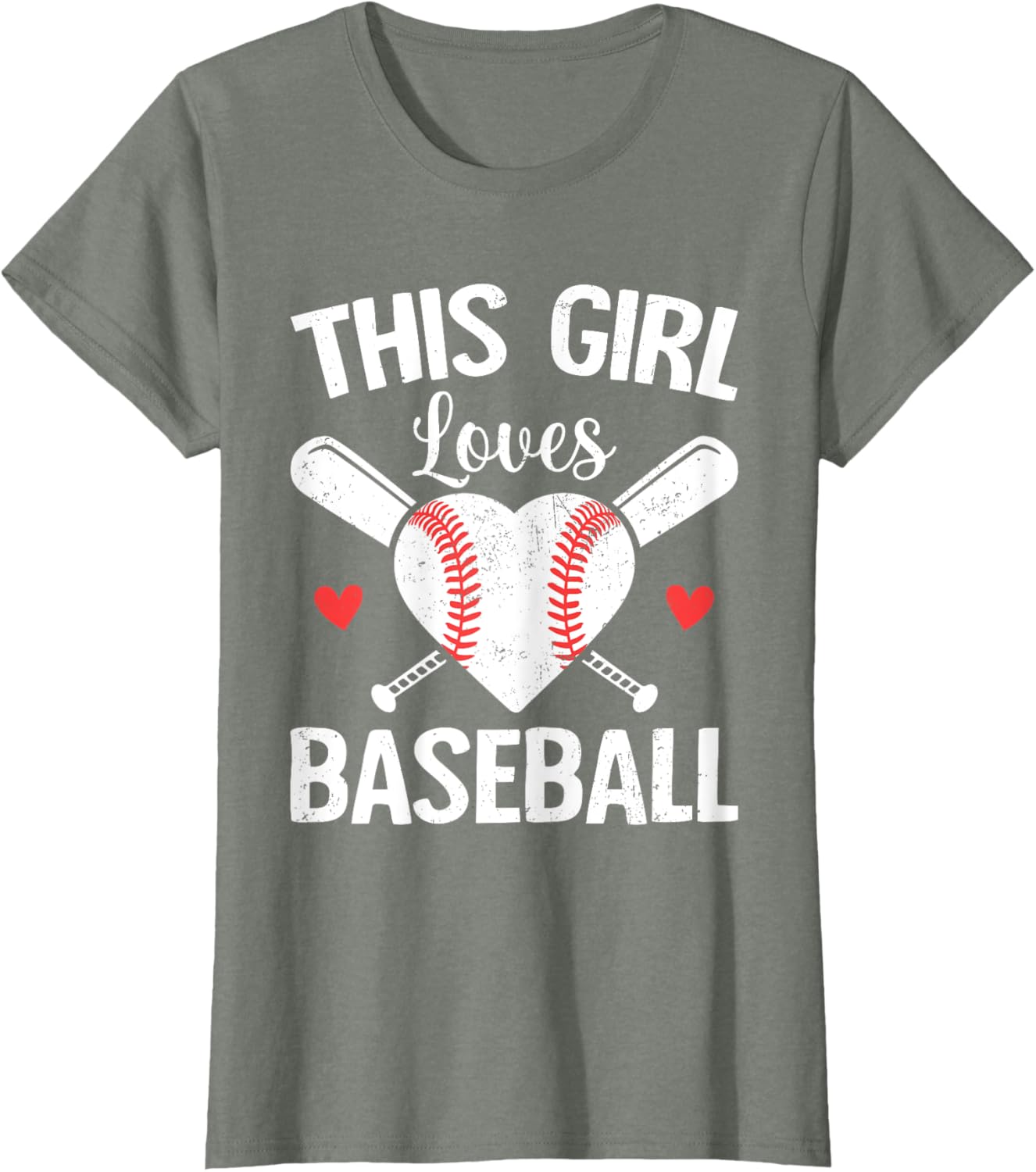 This Girl Loves Baseball Cute Baseball Girl Women T-shirt