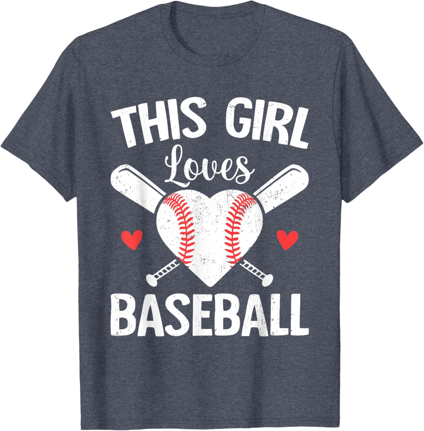 This Girl Loves Baseball Cute Baseball Girl Women T-shirt