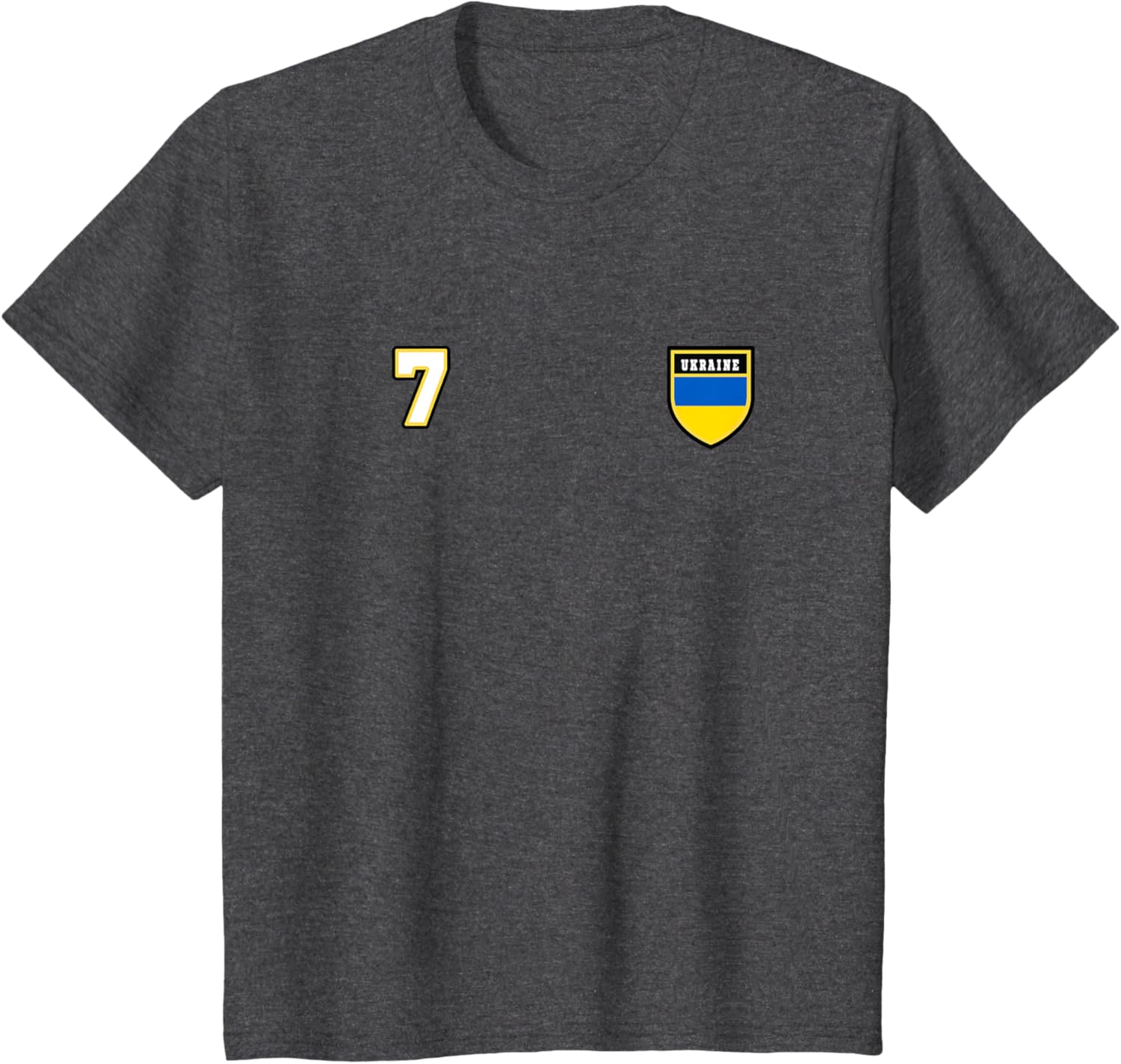 Ukraine Number 7 Soccer Flag Football # Seven Ukrainian T-shirt