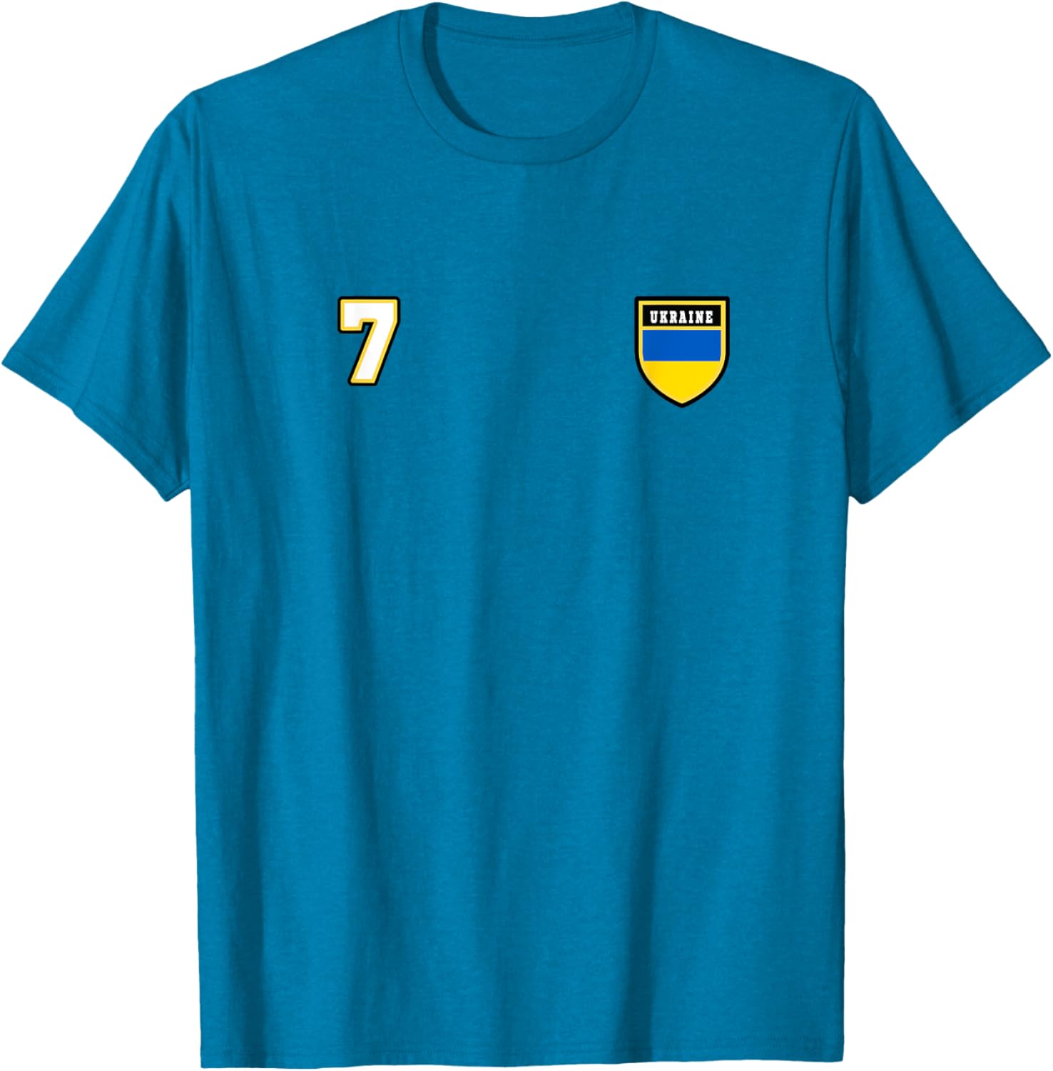 Ukraine Number 7 Soccer Flag Football # Seven Ukrainian T-shirt