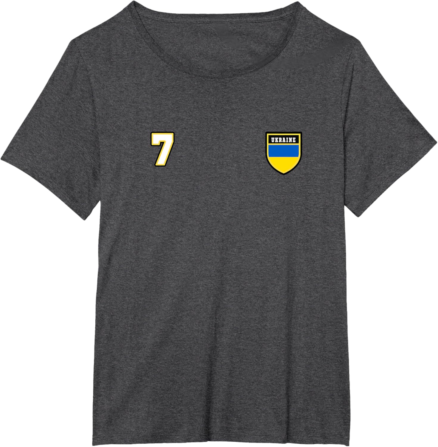 Ukraine Number 7 Soccer Flag Football # Seven Ukrainian T-shirt