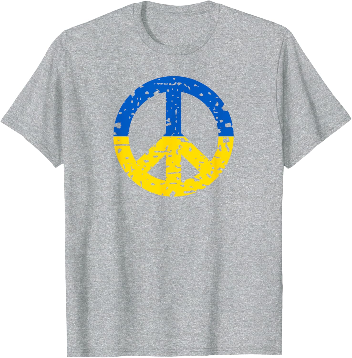 Ukraine Peace Sign Shirt Vintage Retro Ukrainian Flag Colors T-shirt
