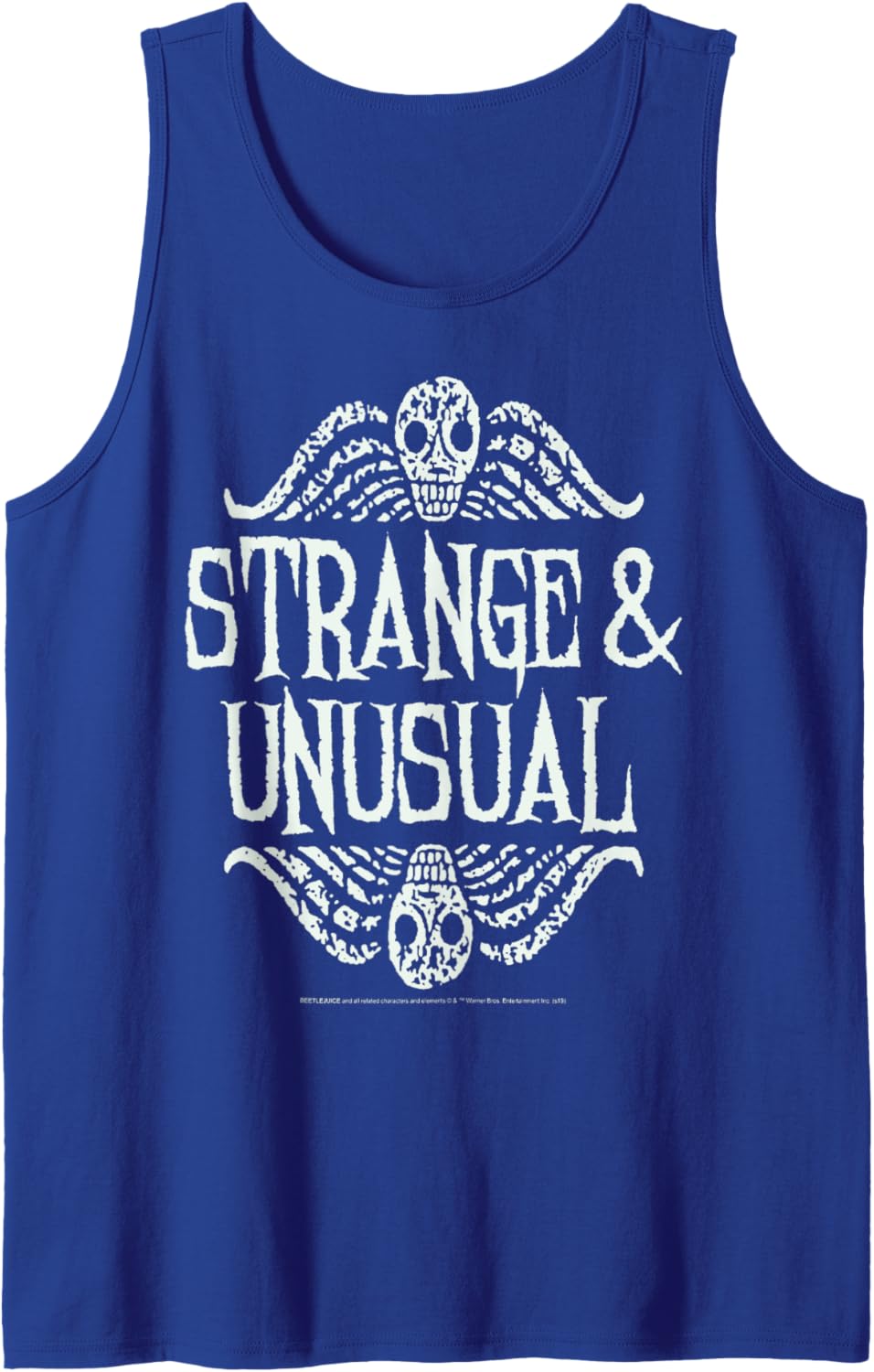 Beetlejuice Strange Unusual Distressed Skulls Tank Top