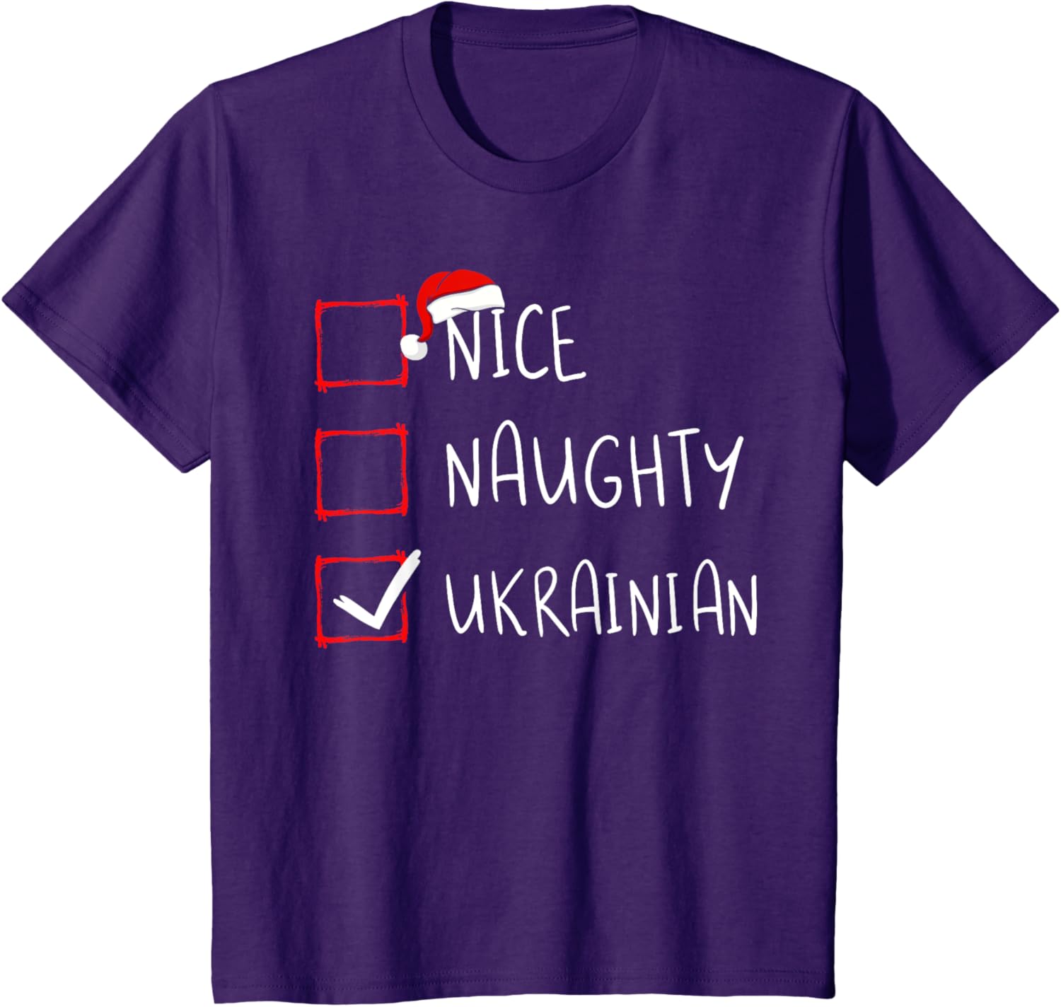 Nice Naughty Ukrainian Christmas Ukraine Heritage Roots T-shirt