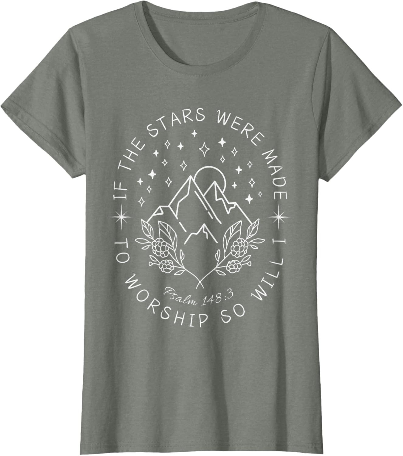 If The Stars Were Made To Worship So Will I Christian Boho T-shirt