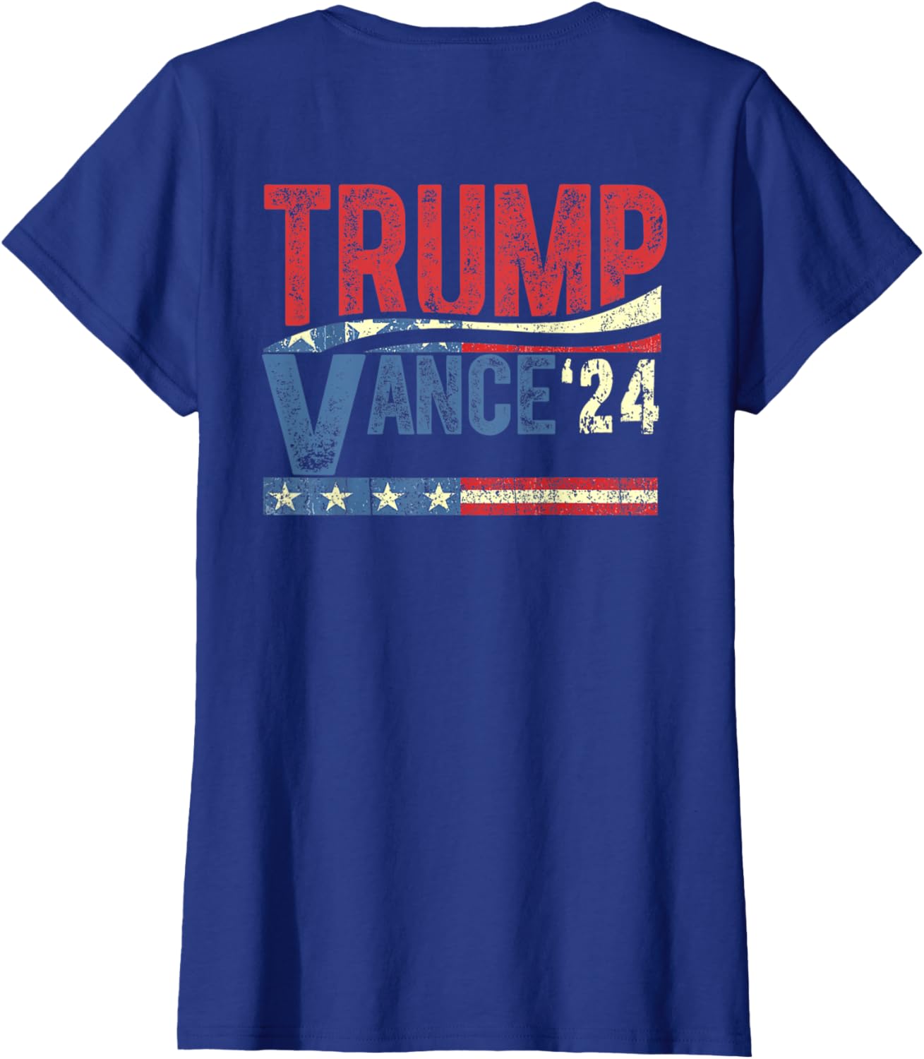 Trump Vance 2024 Retro Stripe Trump Jd Vance On Back T-shirt
