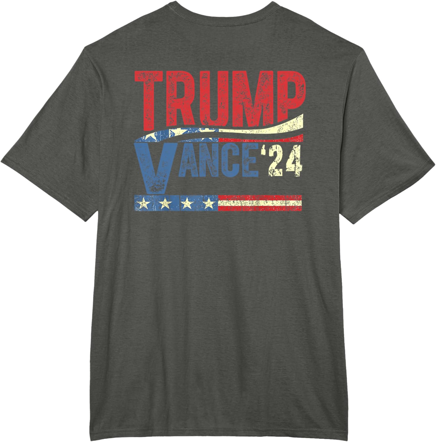 Trump Vance 2024 Retro Stripe Trump Jd Vance On Back T-shirt