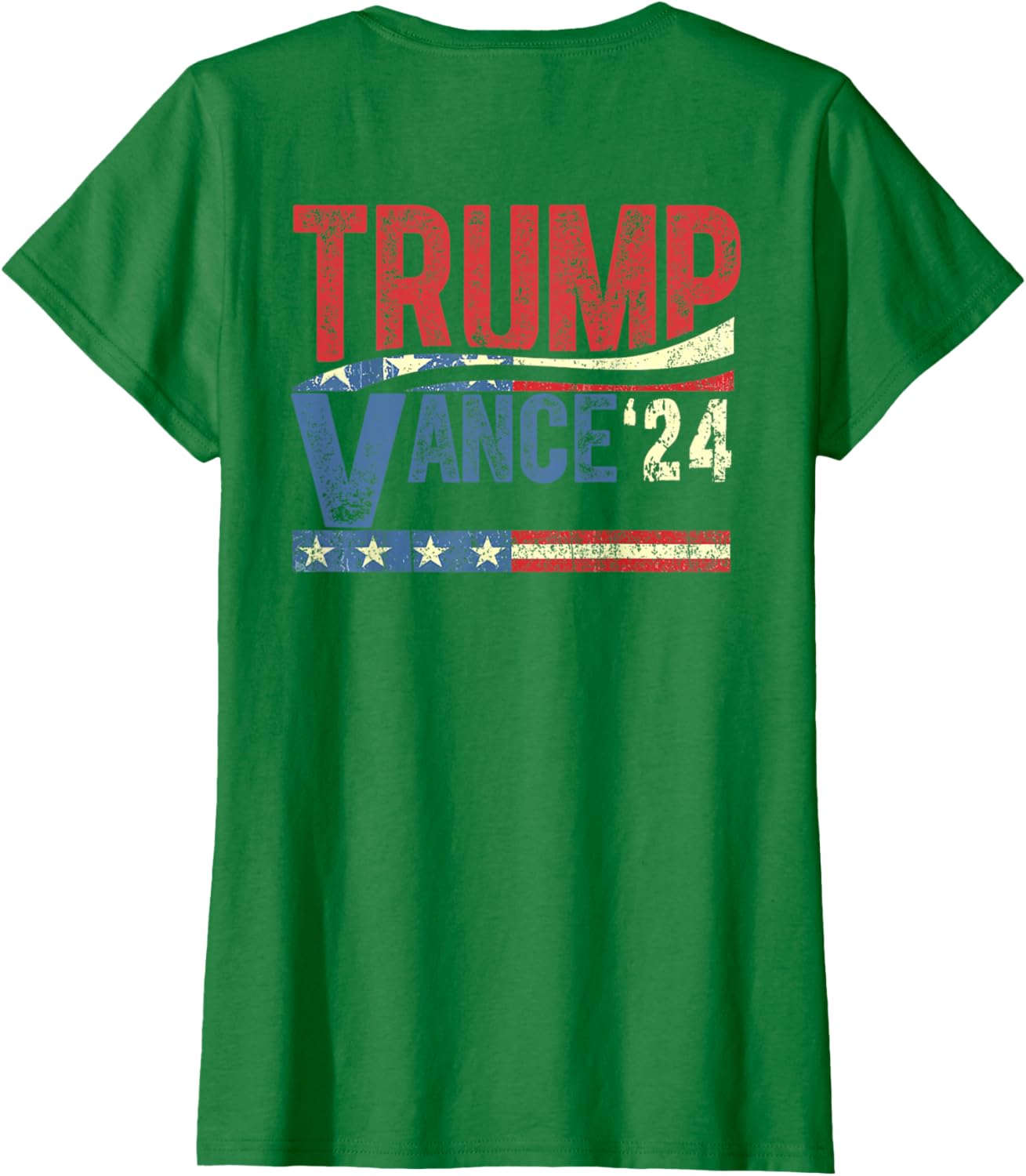 Trump Vance 2024 Retro Stripe Trump Jd Vance On Back T-shirt