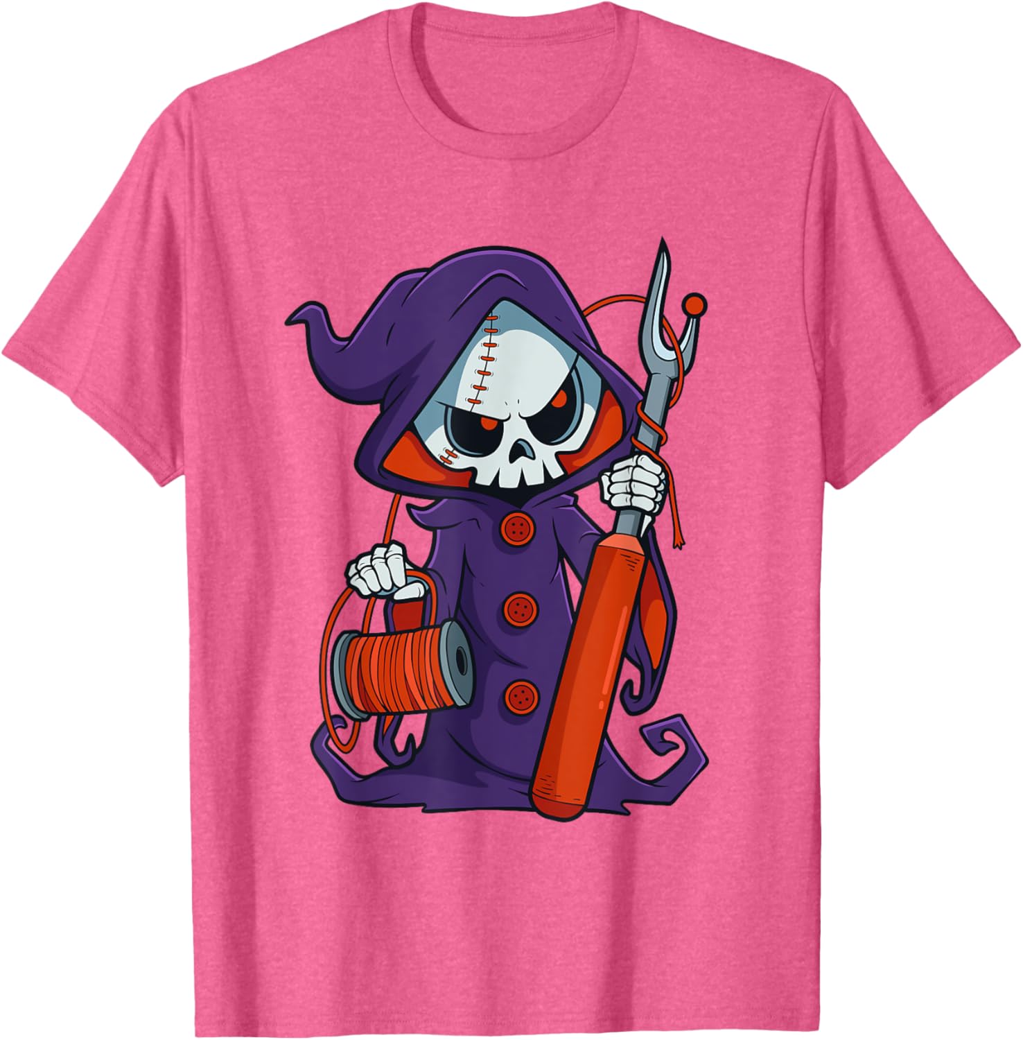 Funny Quilting Sewing Grim Reaper Seam Ripper Crafting T-shirt