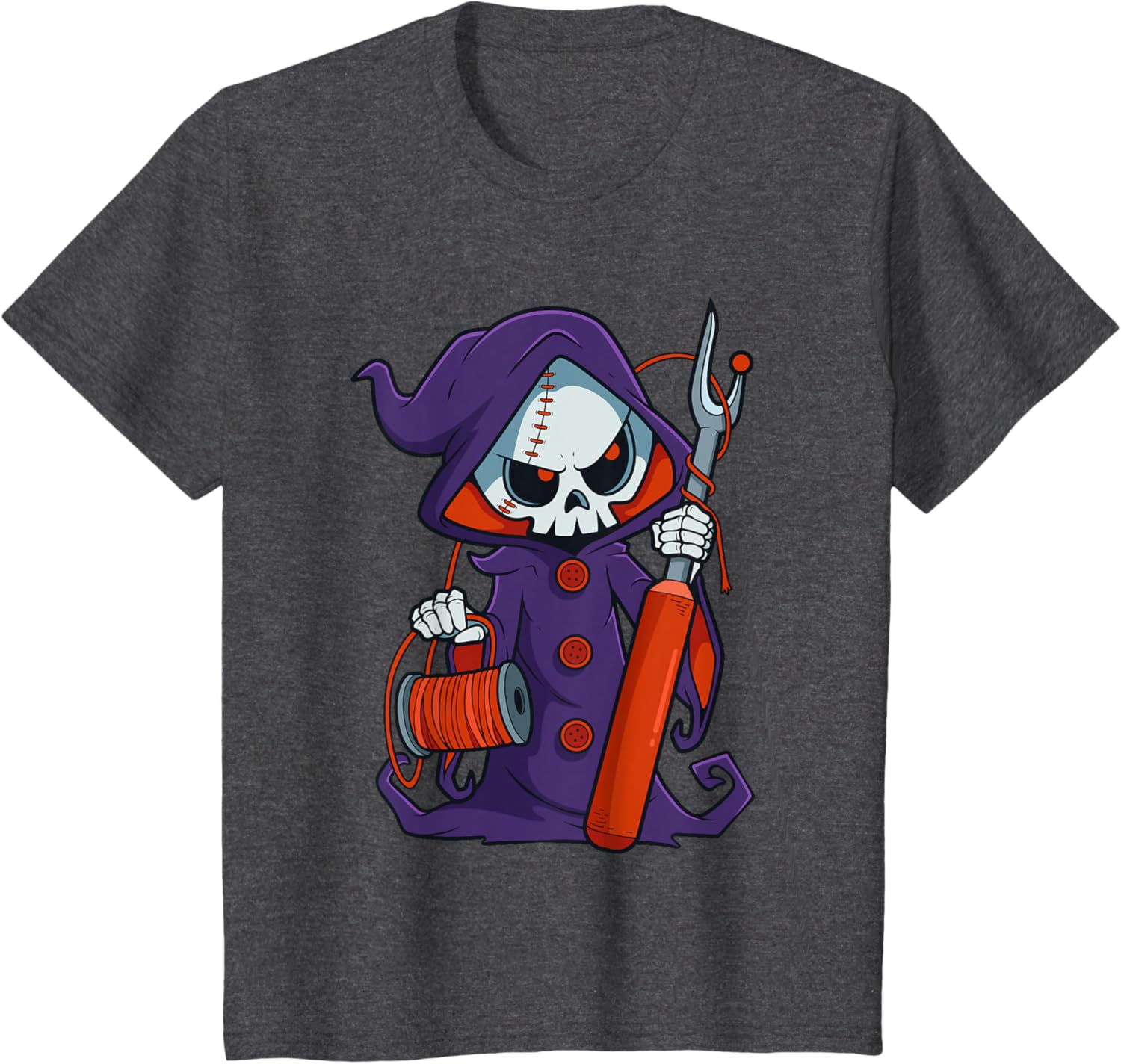 Funny Quilting Sewing Grim Reaper Seam Ripper Crafting T-shirt