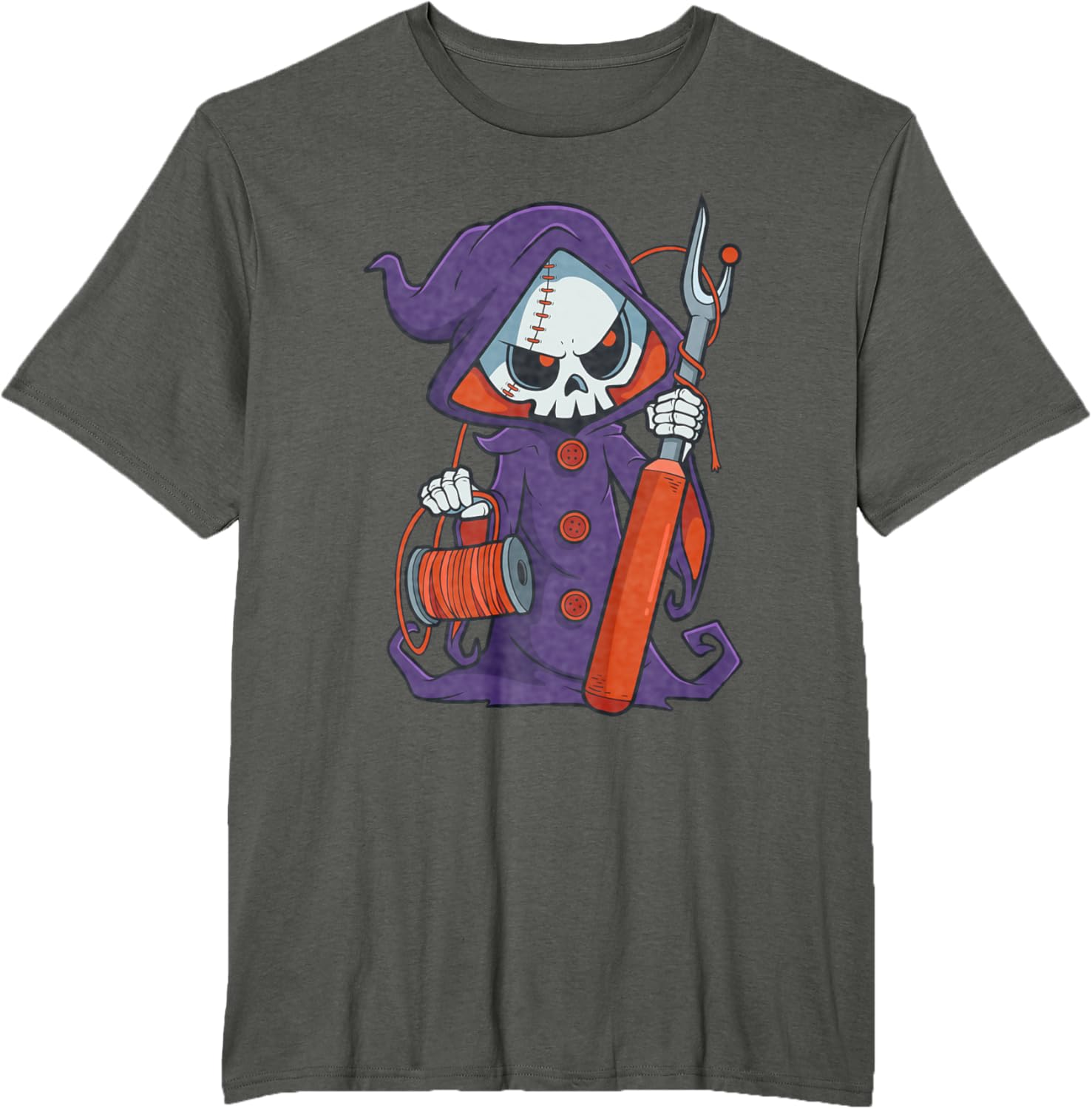 Funny Quilting Sewing Grim Reaper Seam Ripper Crafting T-shirt
