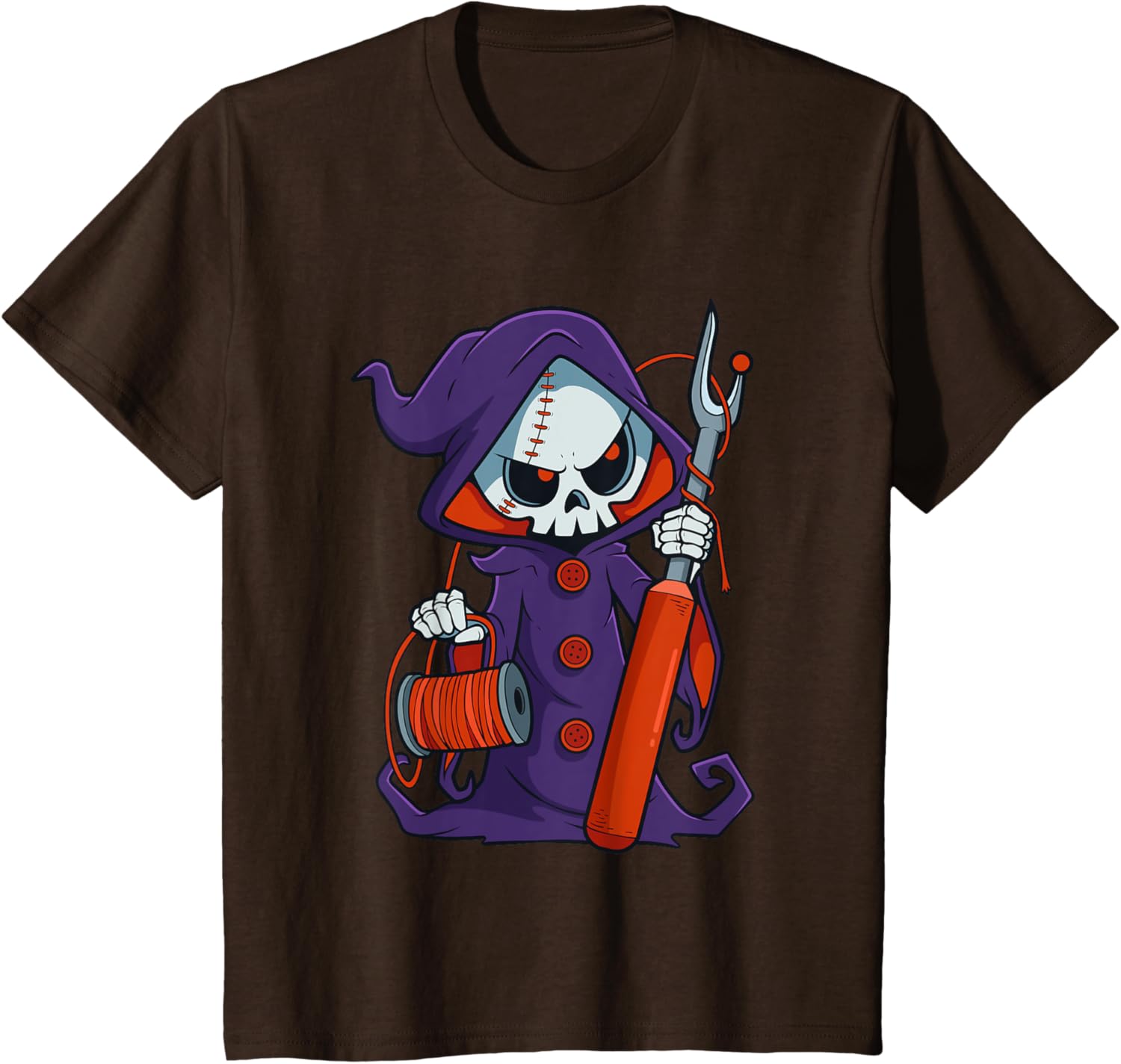 Funny Quilting Sewing Grim Reaper Seam Ripper Crafting T-shirt