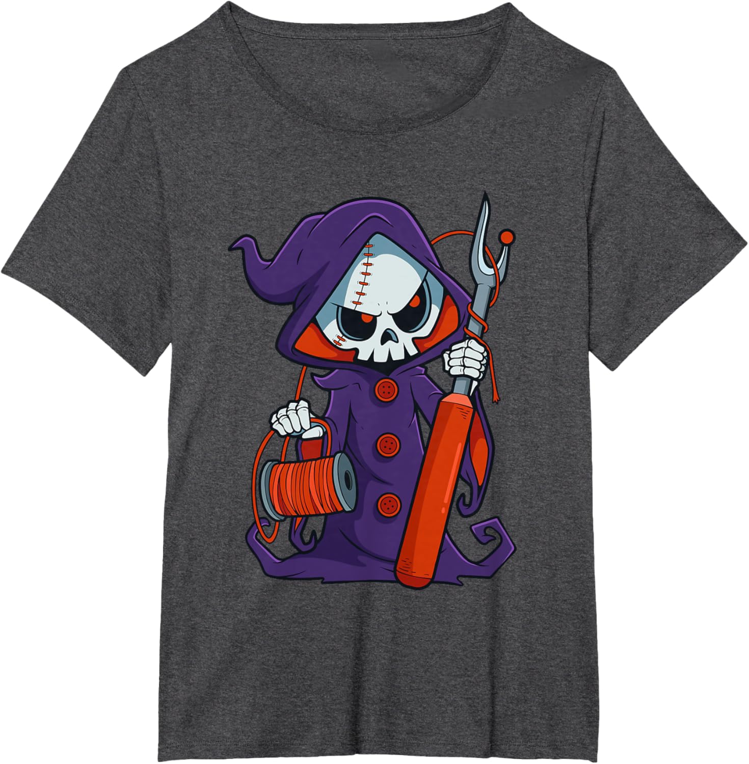 Funny Quilting Sewing Grim Reaper Seam Ripper Crafting T-shirt