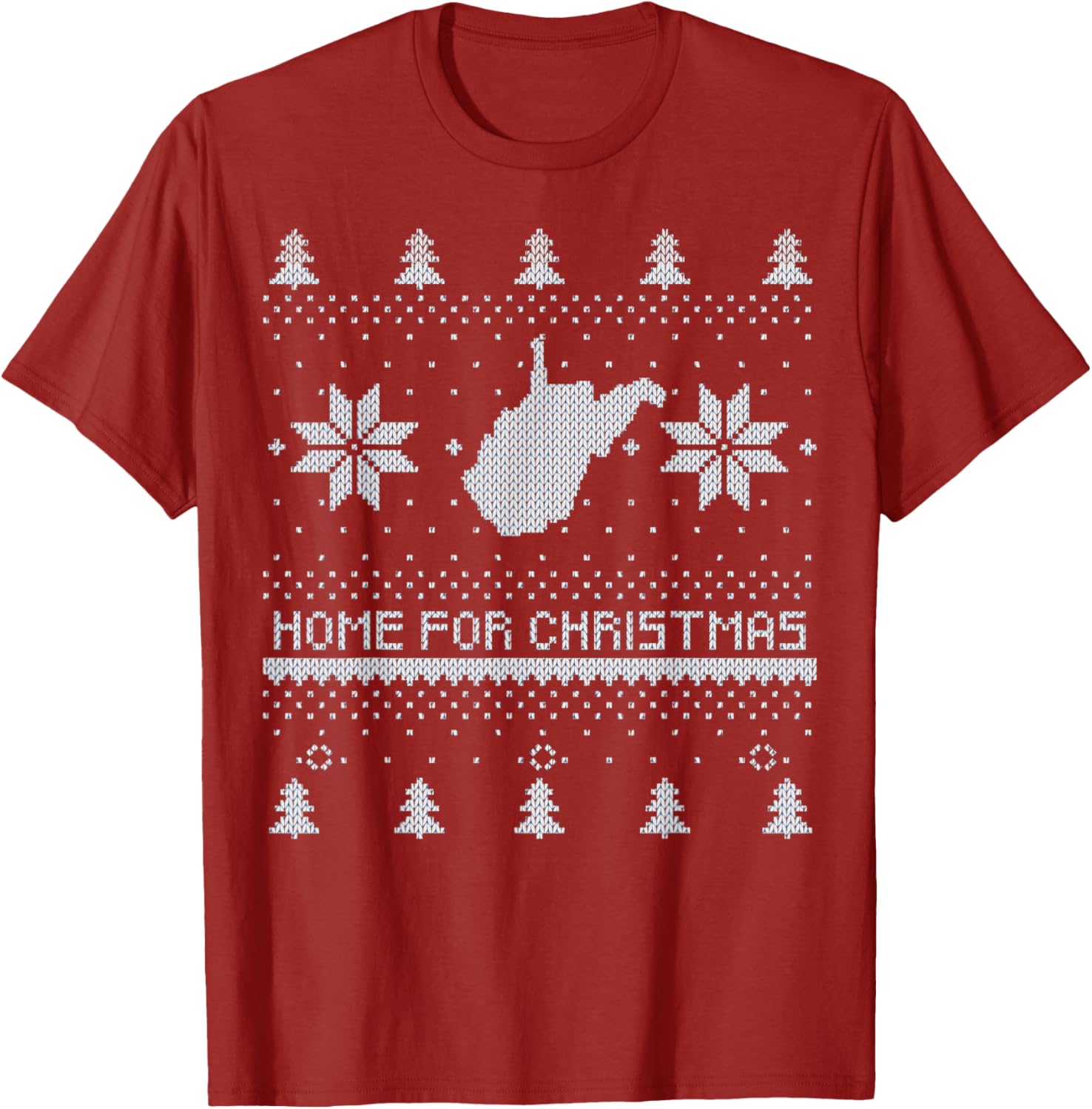 Home For Christmas West Virginia Ugly Sweater Style Family