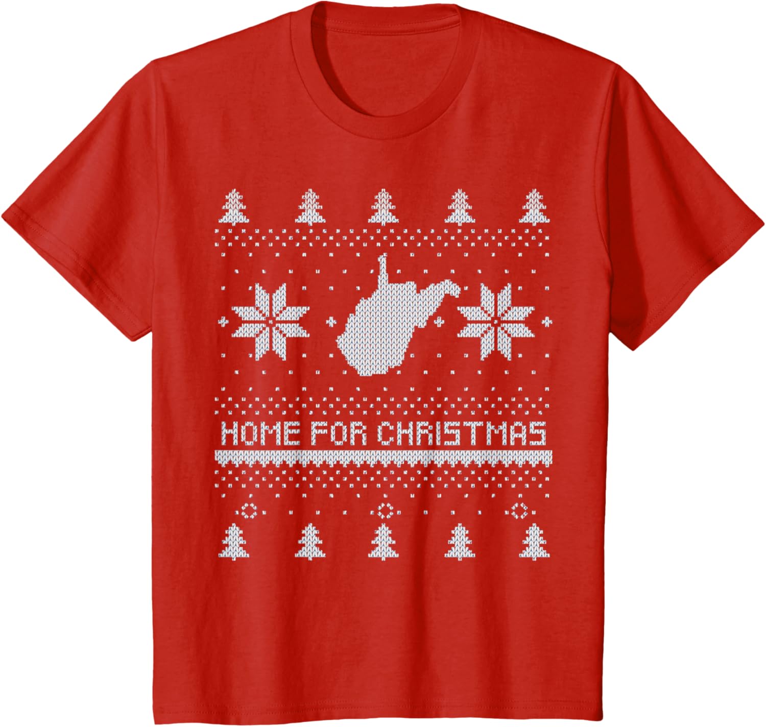 Home For Christmas West Virginia Ugly Sweater Style Family