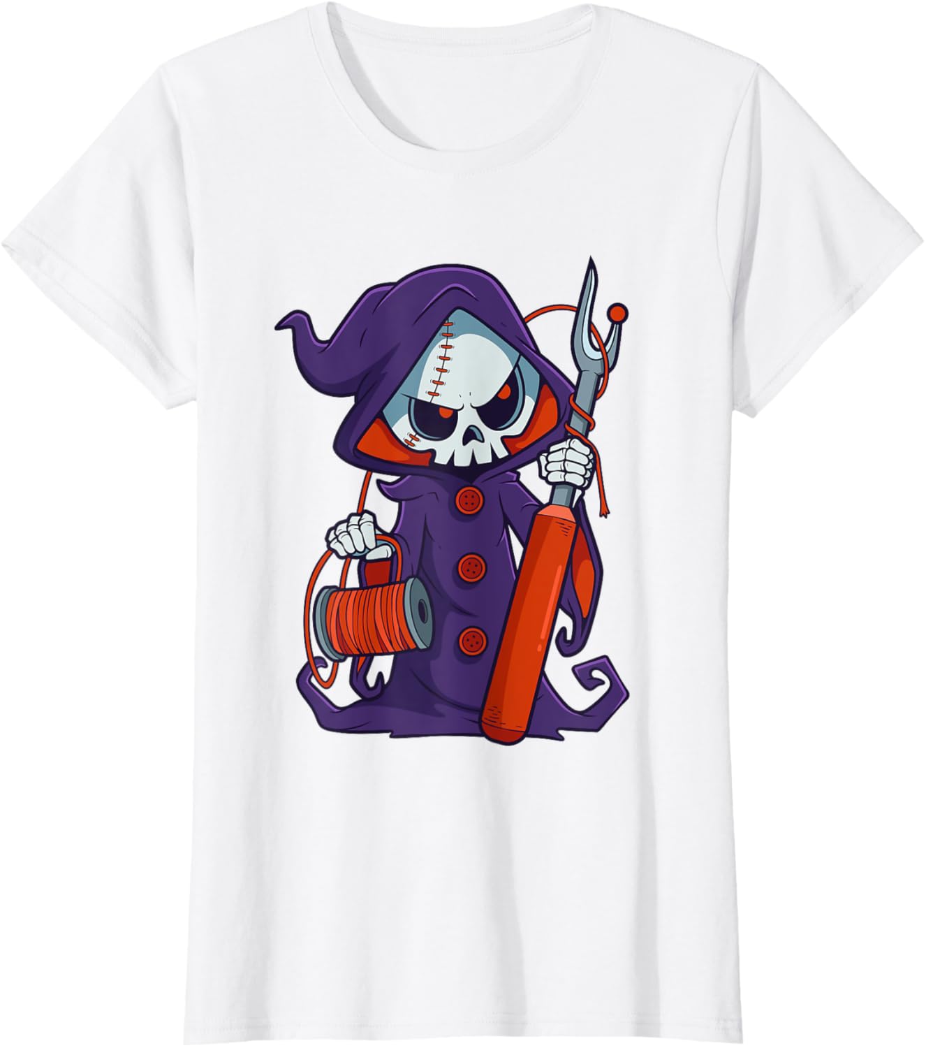 Funny Quilting Sewing Grim Reaper Seam Ripper Crafting T-shirt