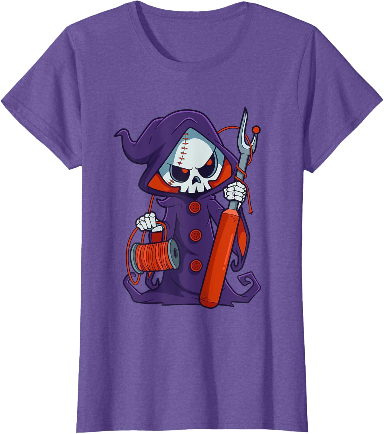 Funny Quilting Sewing Grim Reaper Seam Ripper Crafting T-shirt