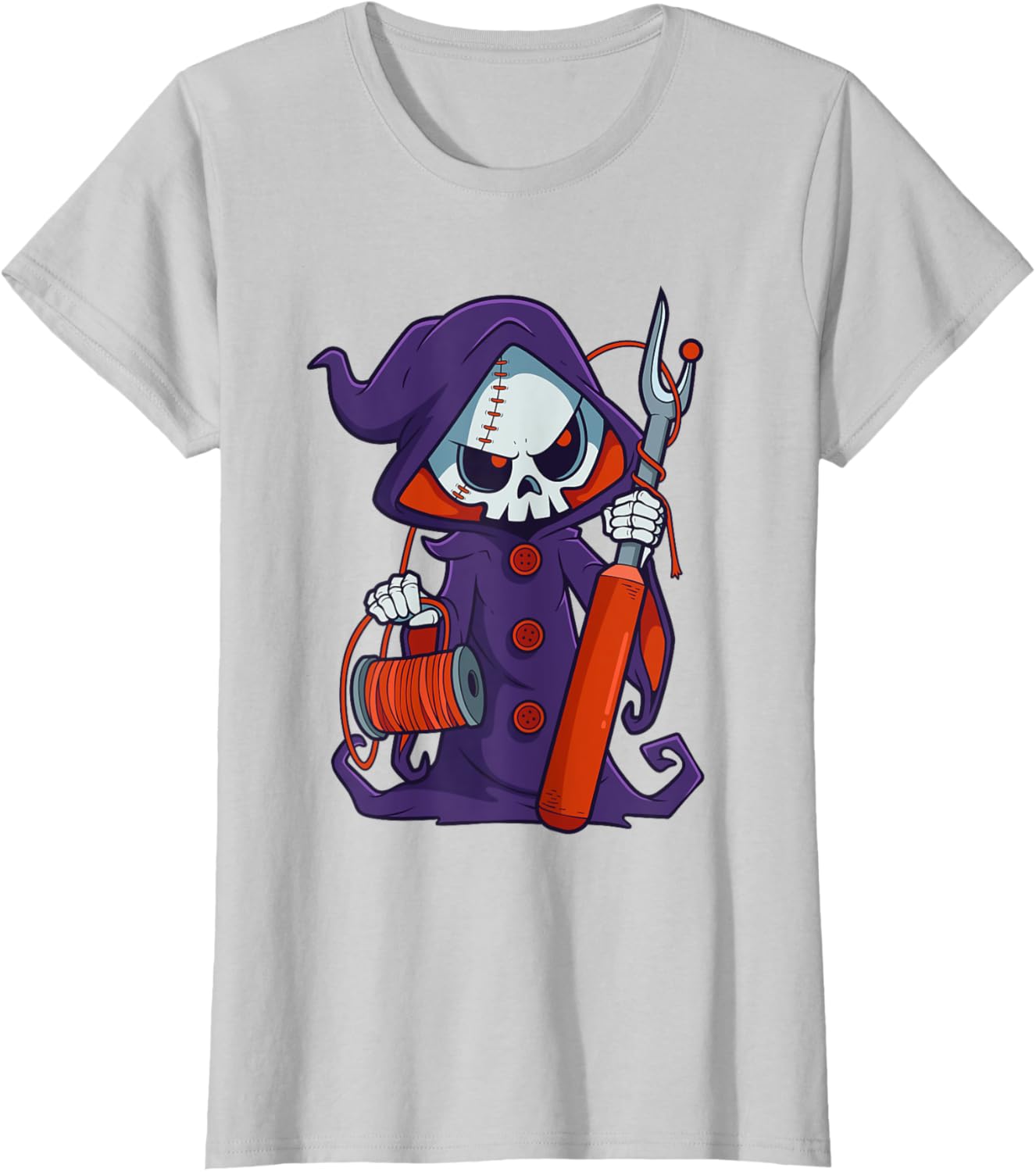 Funny Quilting Sewing Grim Reaper Seam Ripper Crafting T-shirt