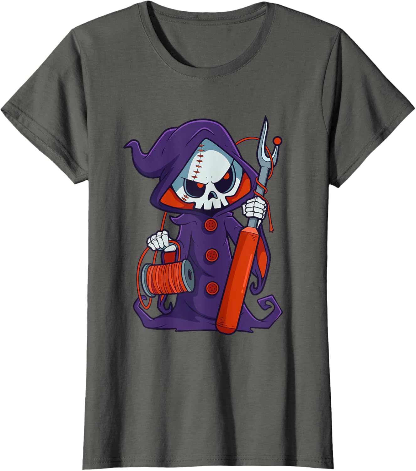 Funny Quilting Sewing Grim Reaper Seam Ripper Crafting T-shirt