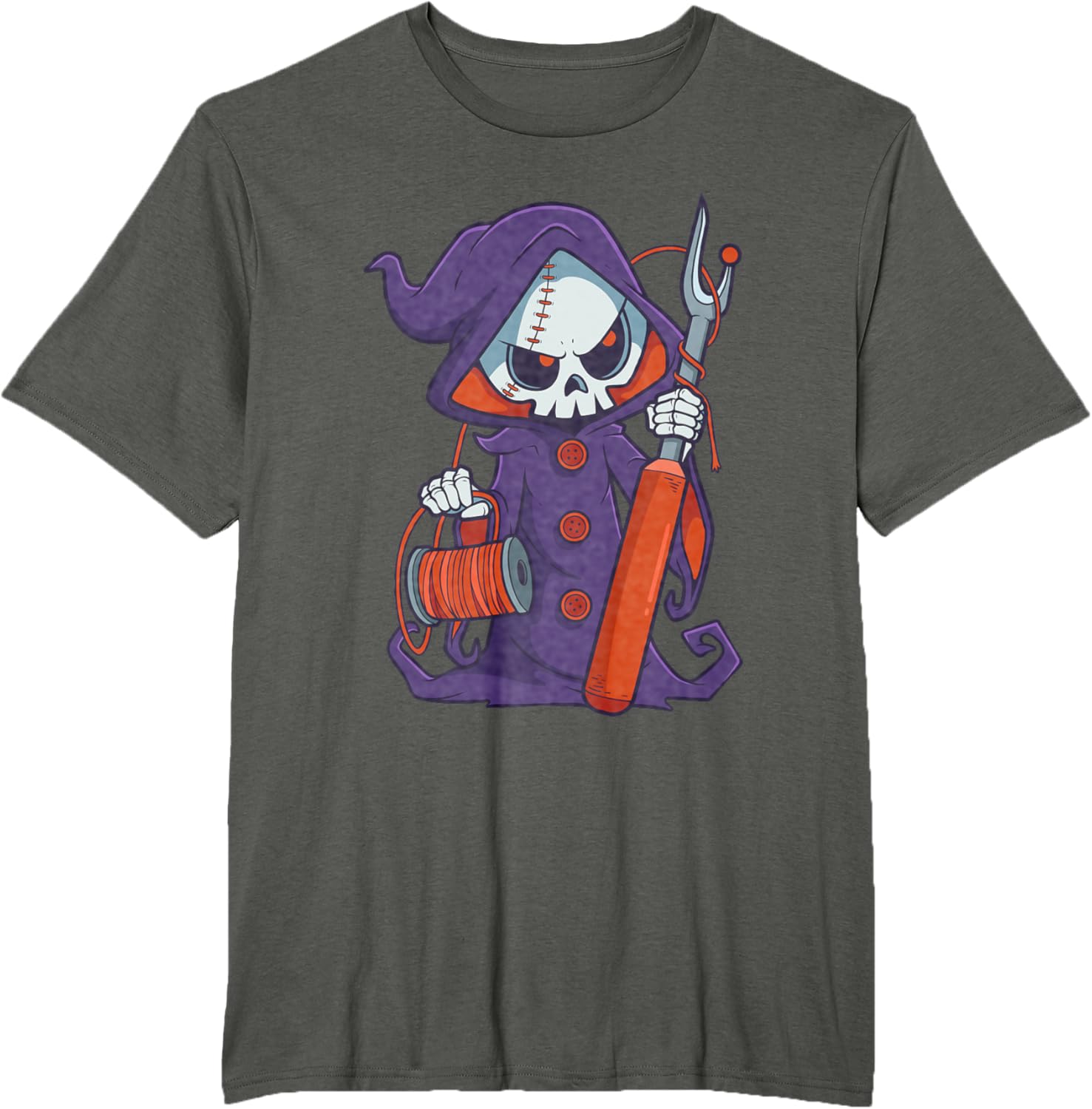 Funny Quilting Sewing Grim Reaper Seam Ripper Crafting T-shirt