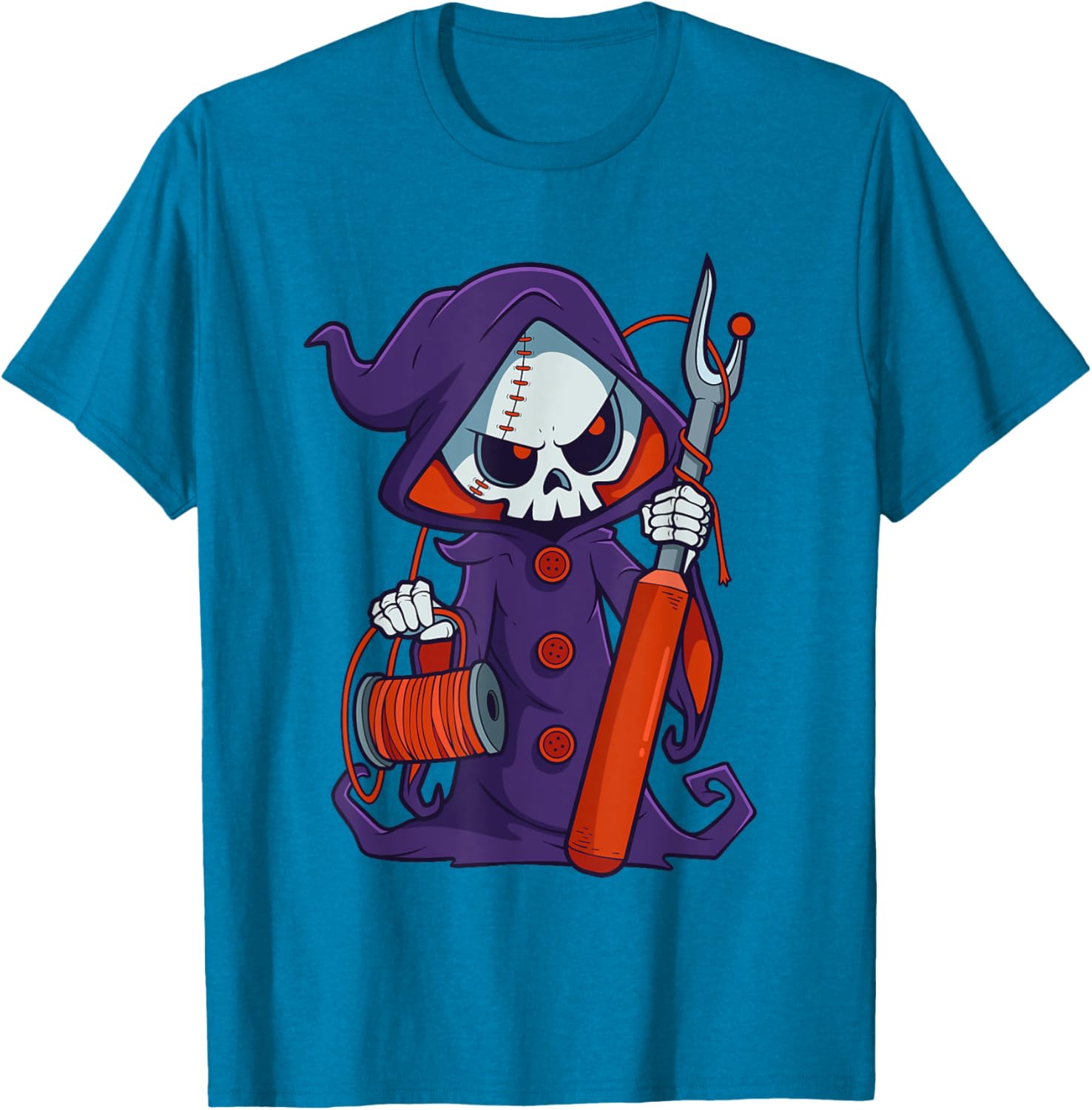 Funny Quilting Sewing Grim Reaper Seam Ripper Crafting T-shirt