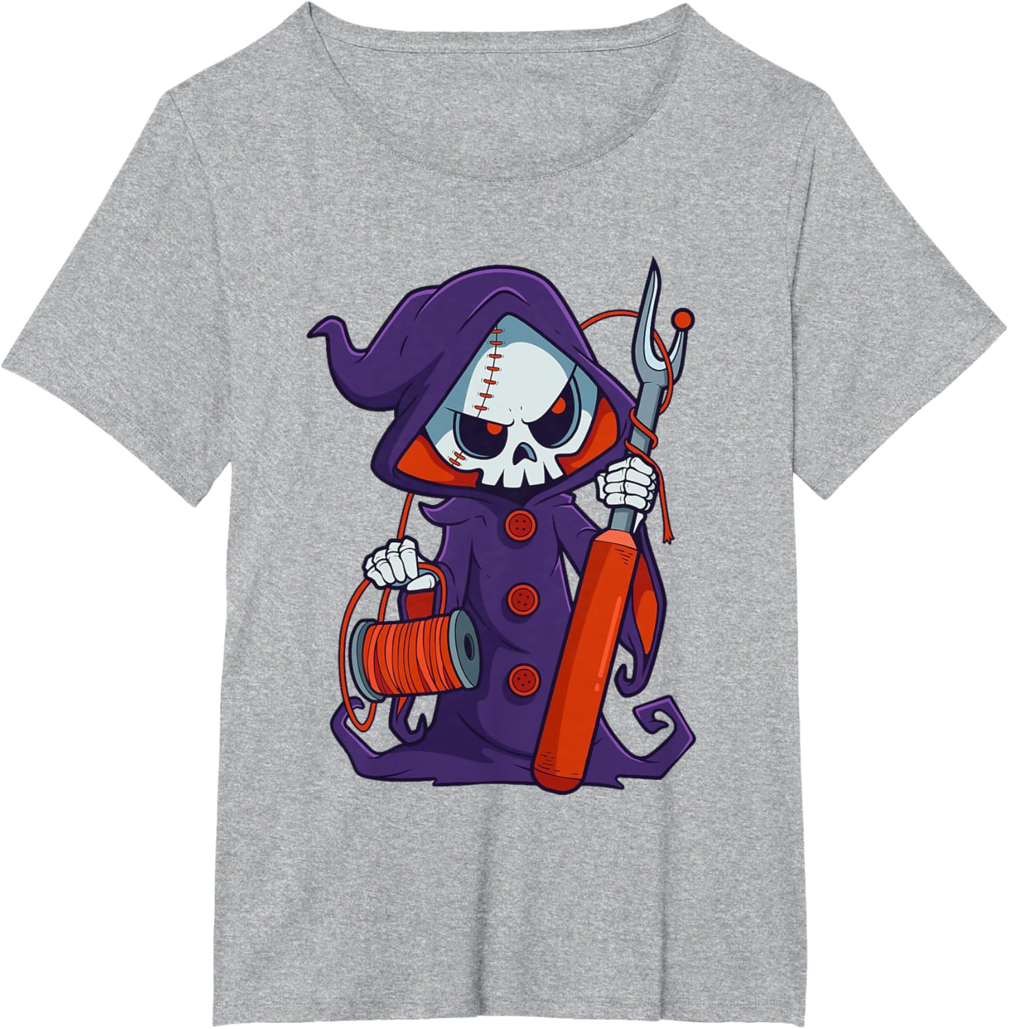 Funny Quilting Sewing Grim Reaper Seam Ripper Crafting T-shirt