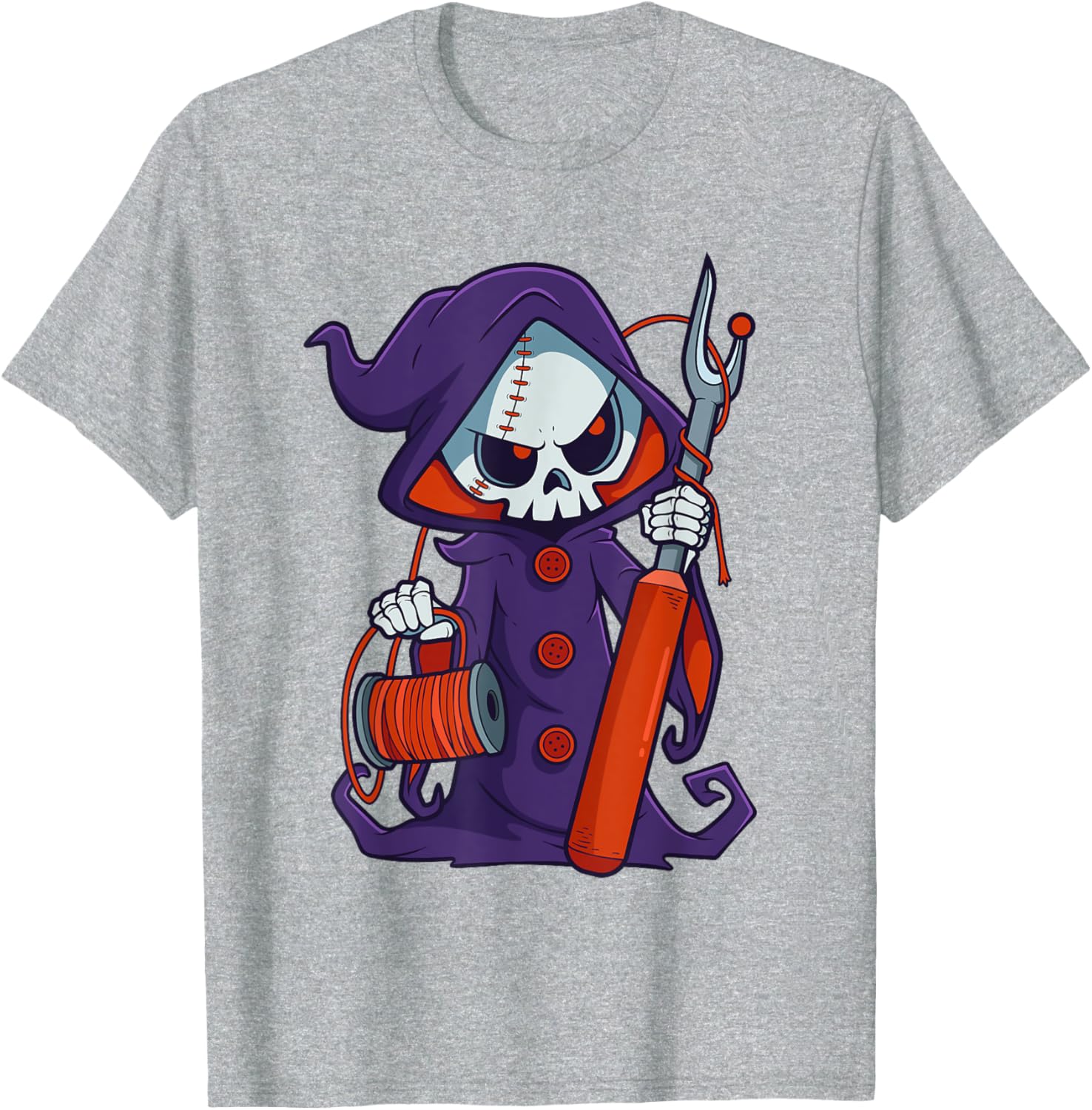 Funny Quilting Sewing Grim Reaper Seam Ripper Crafting T-shirt