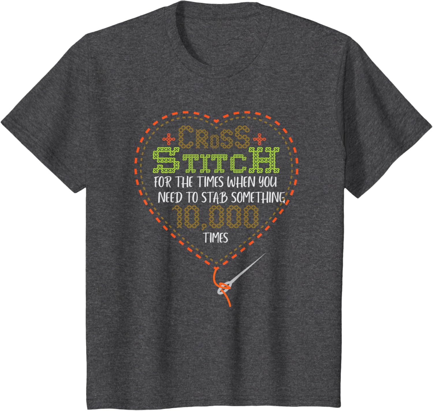 Cross Stitch When Your Need To Stab Funny Needlepoint Quotes Women's Small Classic Fit Black T-shirt