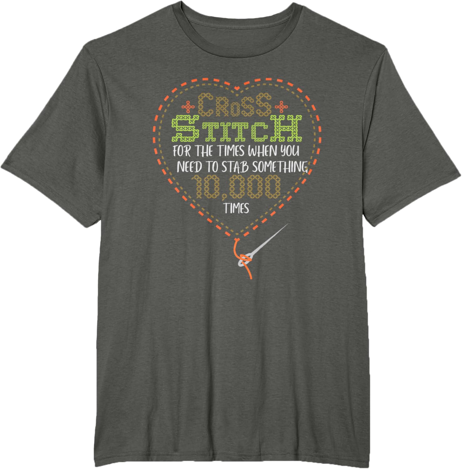 Cross Stitch When Your Need To Stab Funny Needlepoint Quotes Women's Small Classic Fit Black T-shirt
