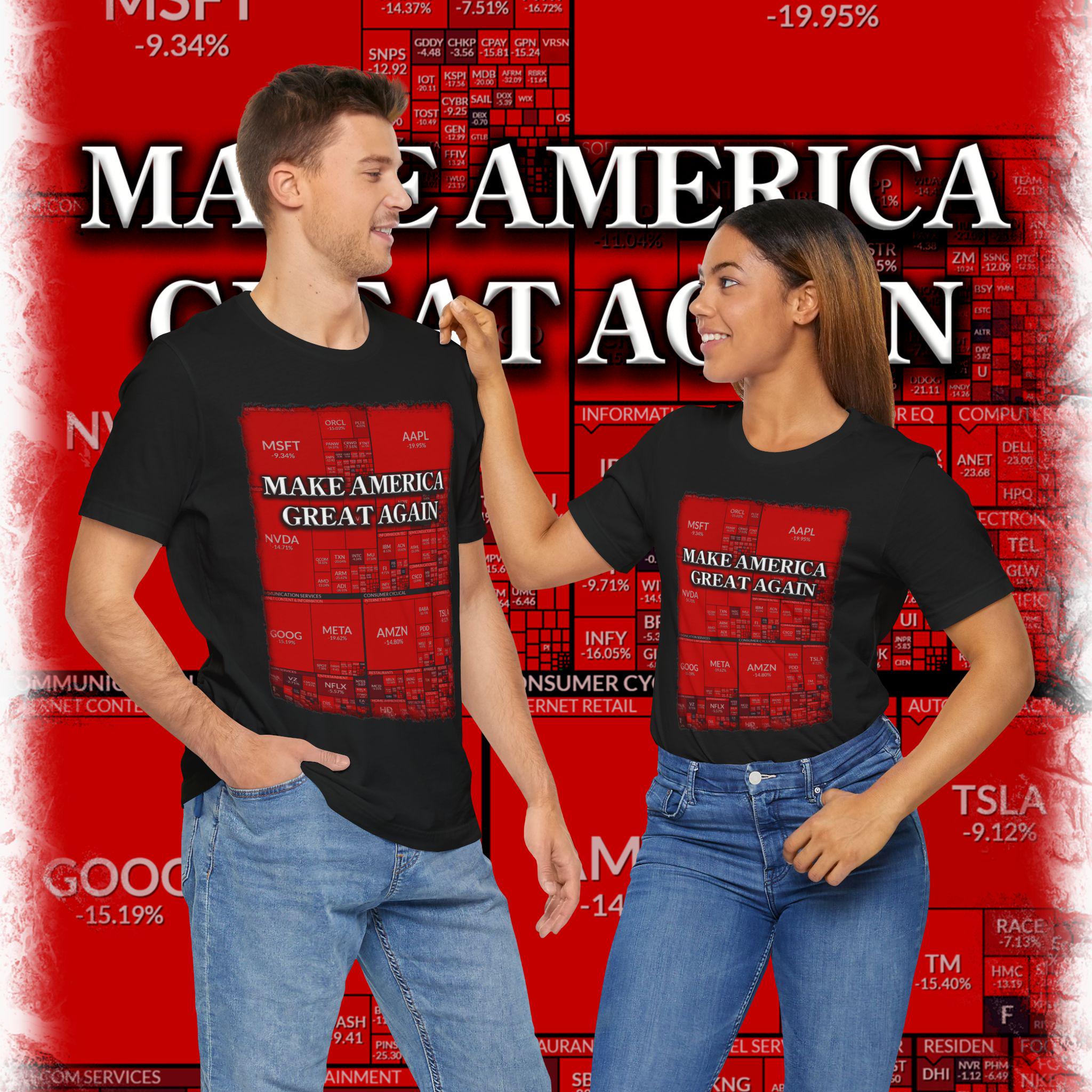 Maga Market Collapse Tee Post-trump Tariff T-shirt Make America Great Again Stocks Edition Laugh So You Dont Cry Custom Available