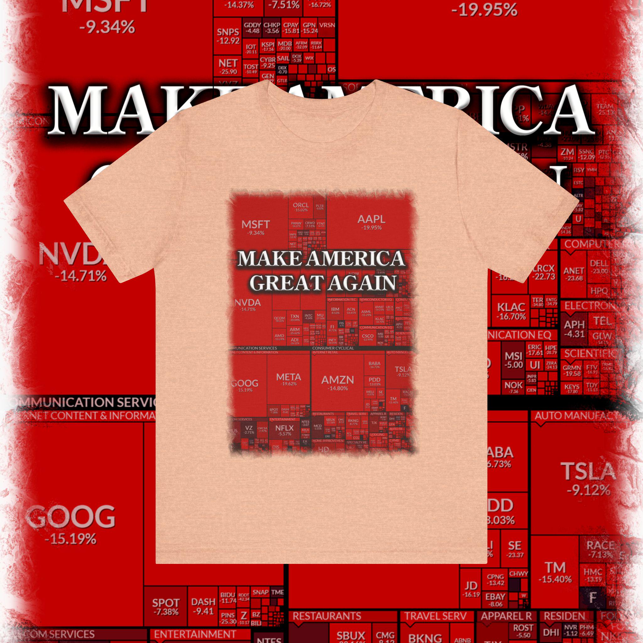 Maga Market Collapse Tee Post-trump Tariff T-shirt Make America Great Again Stocks Edition Laugh So You Don't Cry Custom Available