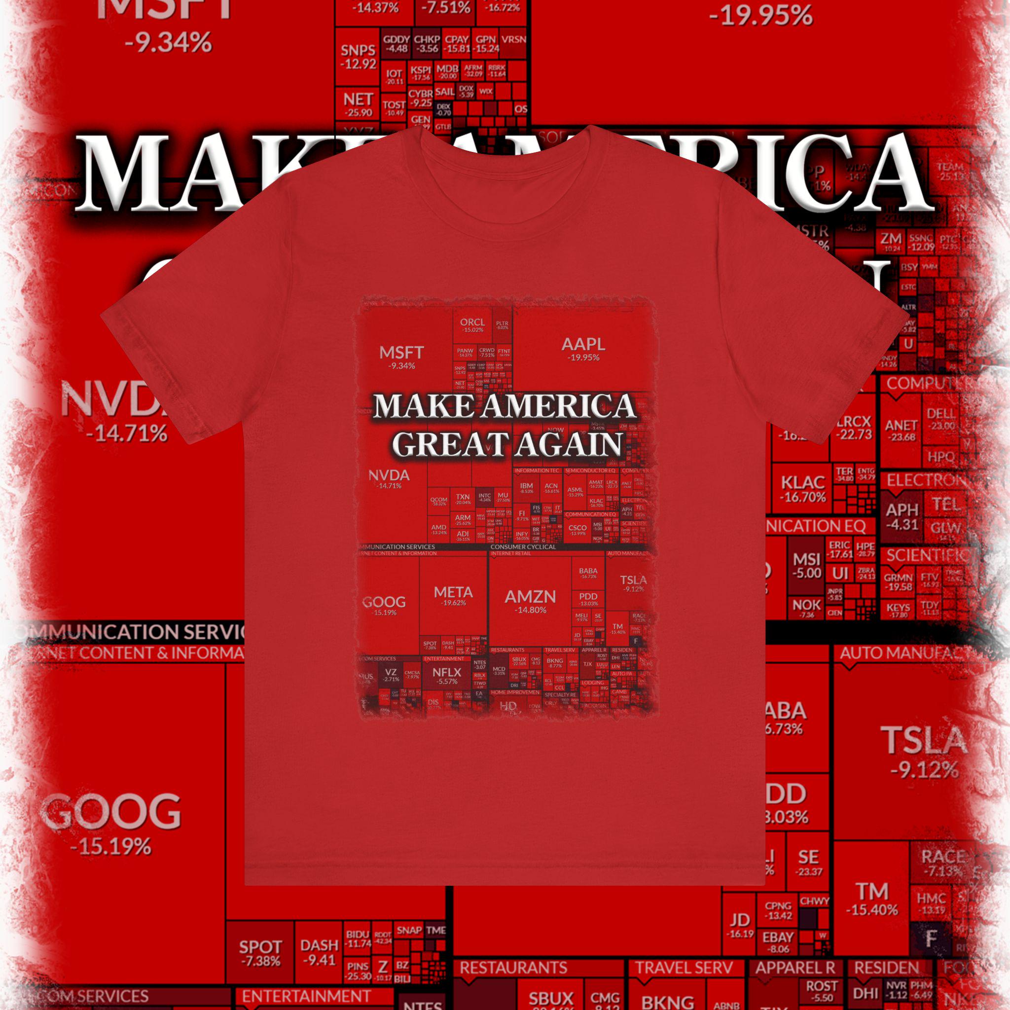 Maga Market Collapse Tee Post-trump Tariff T-shirt Make America Great Again Stocks Edition Laugh So You Don't Cry Custom Available