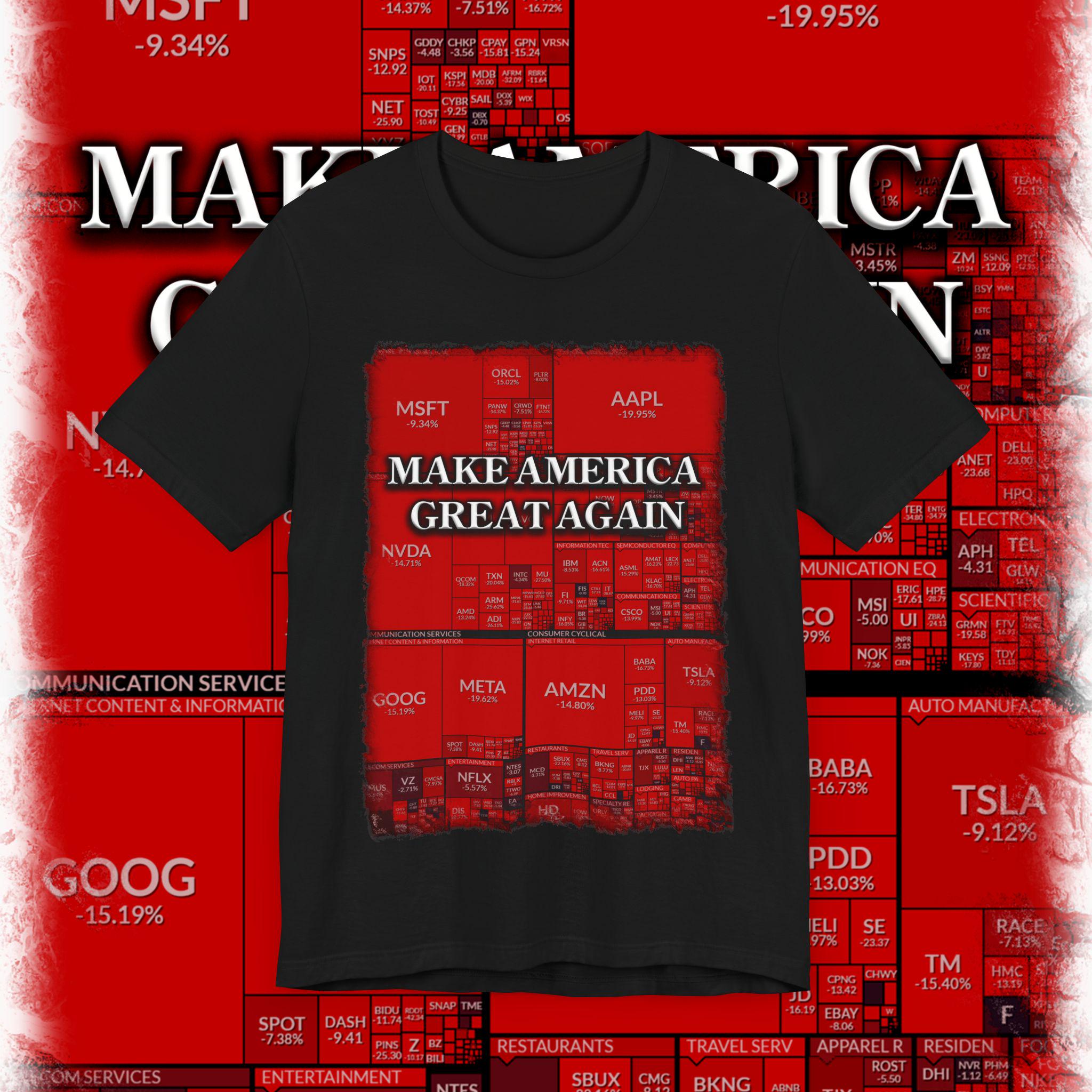 Maga Market Collapse Tee Post-trump Tariff T-shirt Make America Great Again Stocks Edition Laugh So You Don't Cry Custom Available
