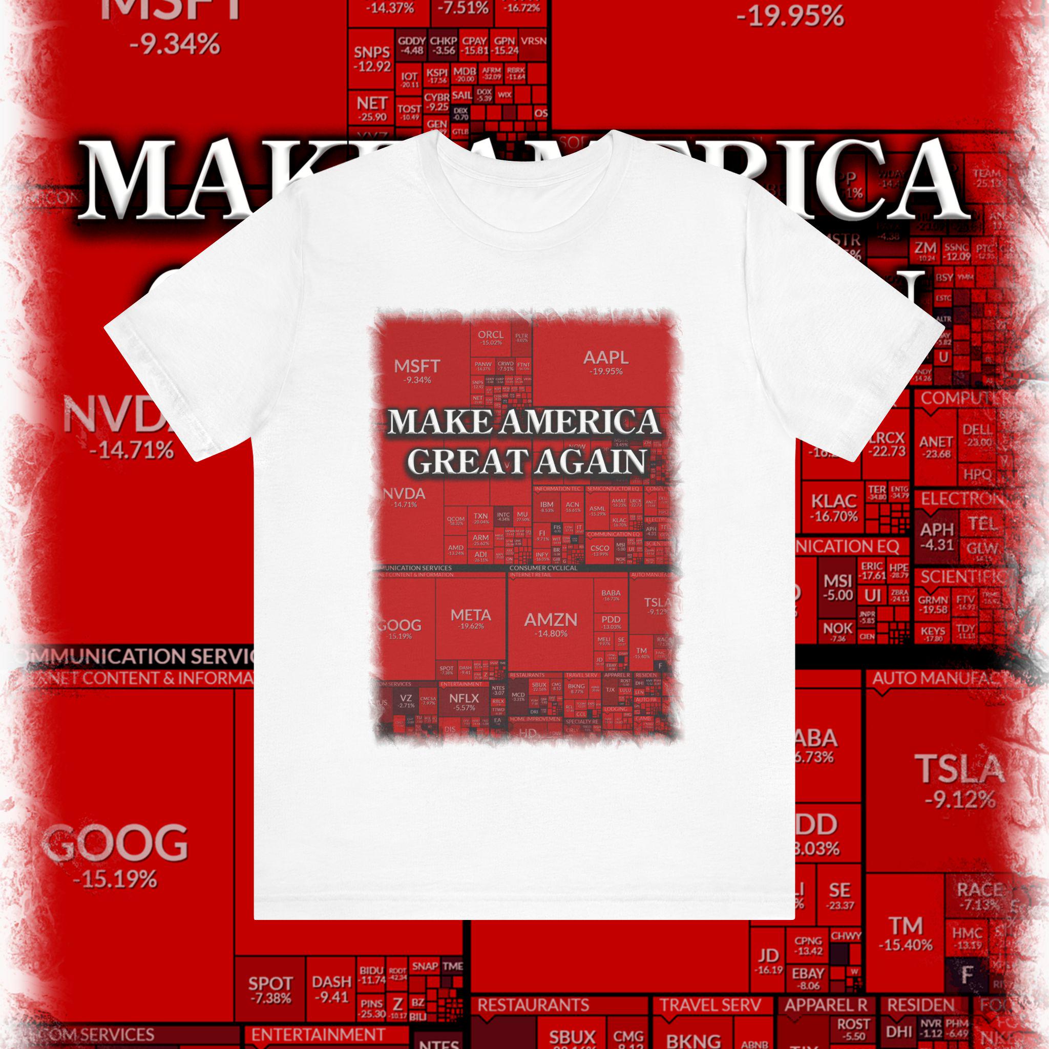 Maga Market Collapse Tee Post-trump Tariff T-shirt Make America Great Again Stocks Edition Laugh So You Don't Cry Custom Available
