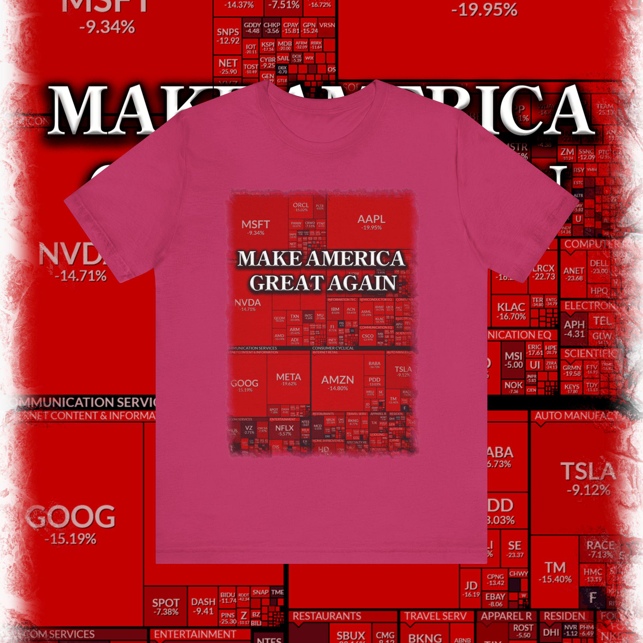 Maga Market Collapse Tee Post-trump Tariff T-shirt Make America Great Again Stocks Edition Laugh So You Don't Cry Custom Available