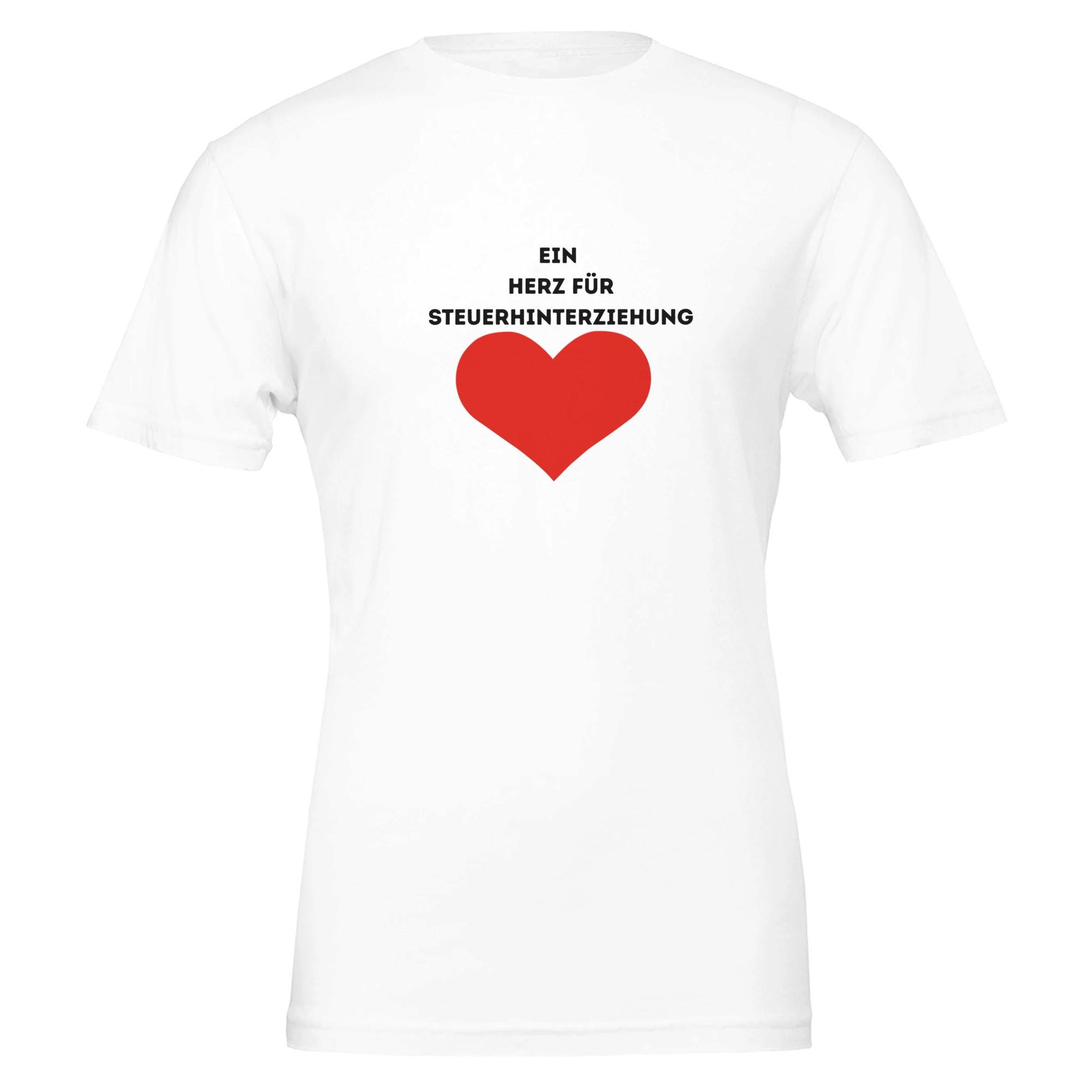 A Heart For Tax Evasion Funny T-shirt With Satire Fun Shirt For Men Ironic Gift With Saying