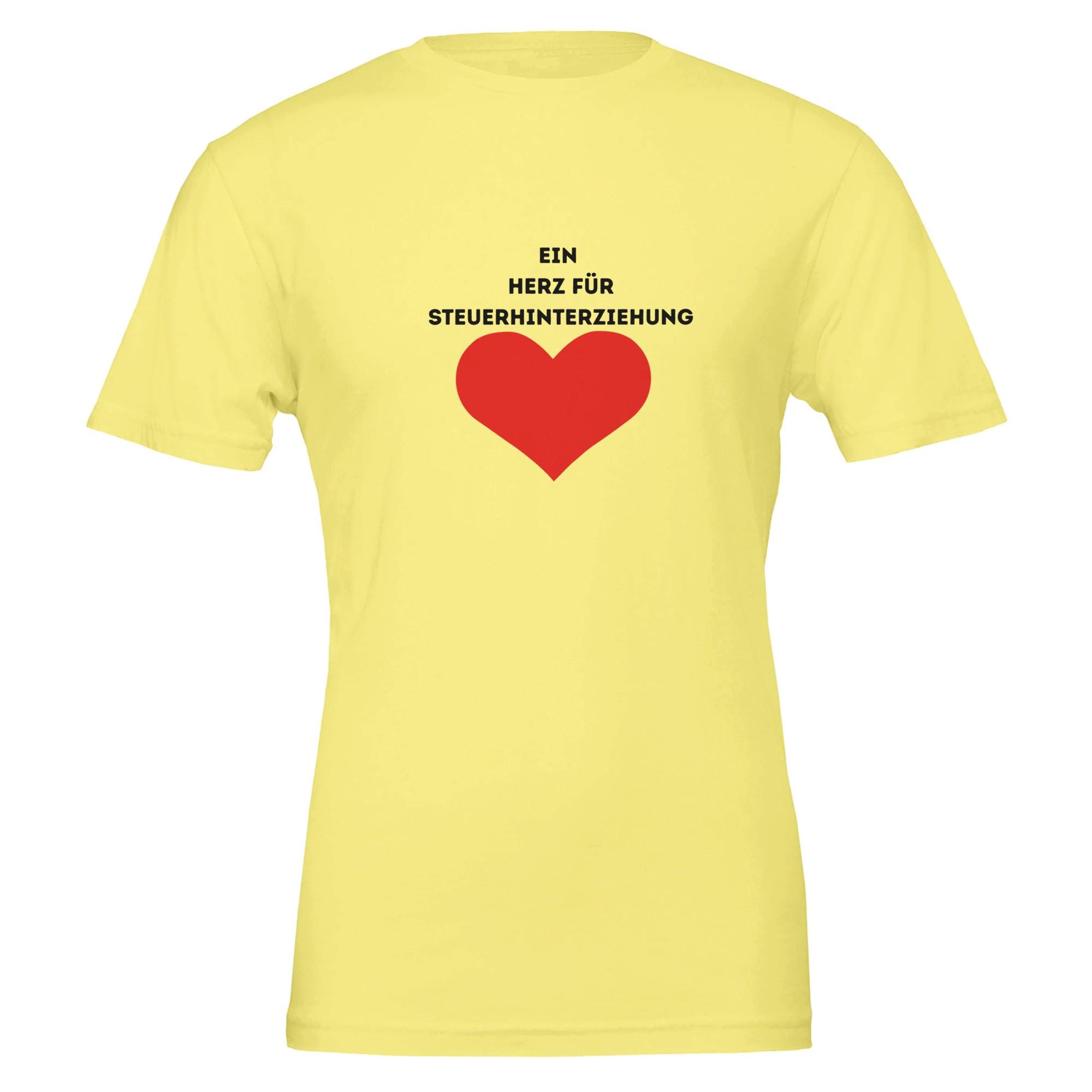 A Heart For Tax Evasion Funny T-shirt With Satire Fun Shirt For Men Ironic Gift With Saying