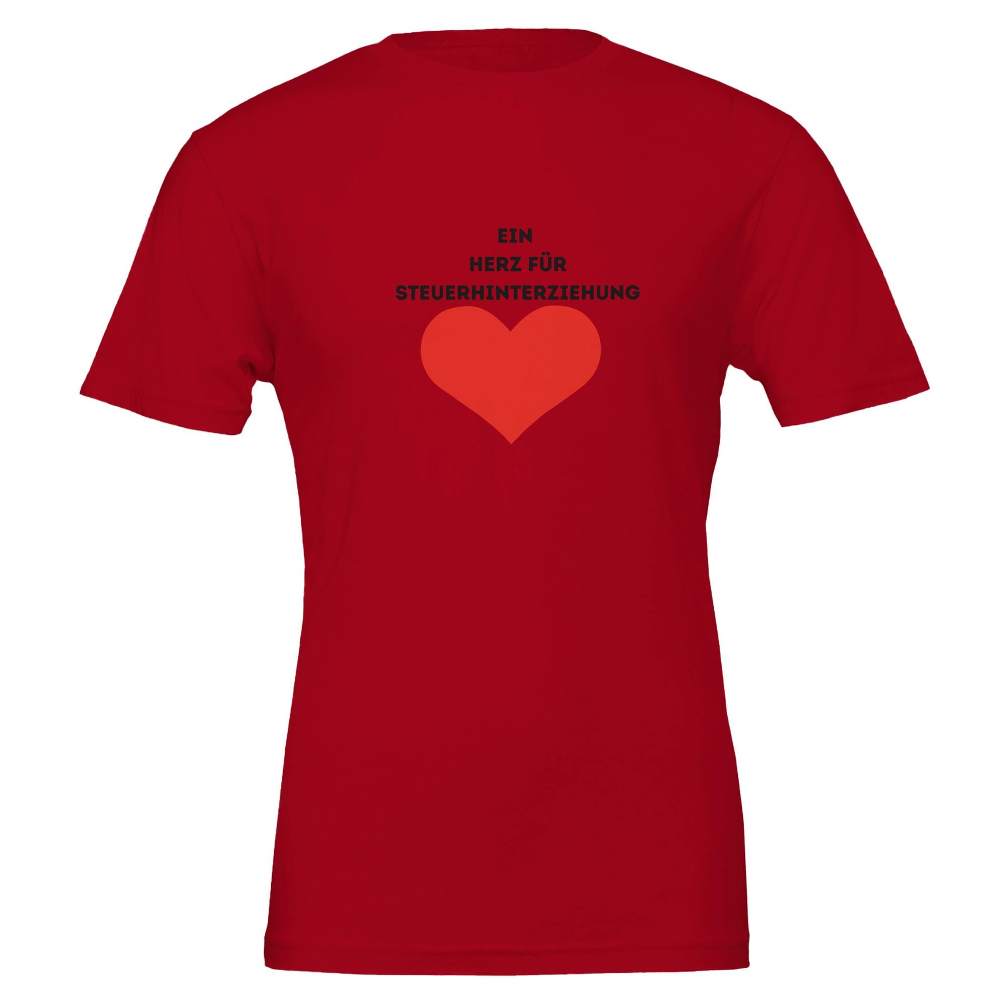 A Heart For Tax Evasion Funny T-shirt With Satire Fun Shirt For Men Ironic Gift With Saying